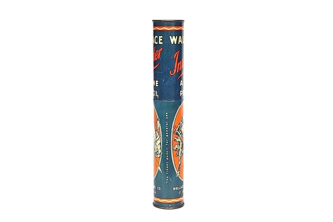 Decorative Tin Box Cylinder With Charging Medieval Knight - 4