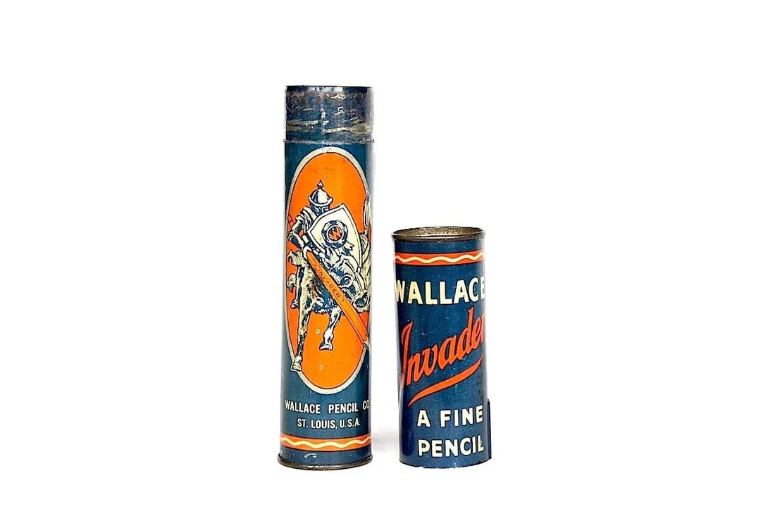 Decorative Tin Box Cylinder With Charging Medieval Knight - 5