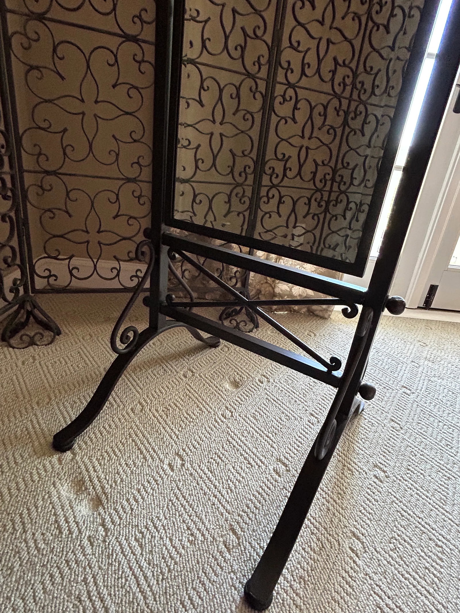 Custom Wrought Iron Floor Mirror - 3