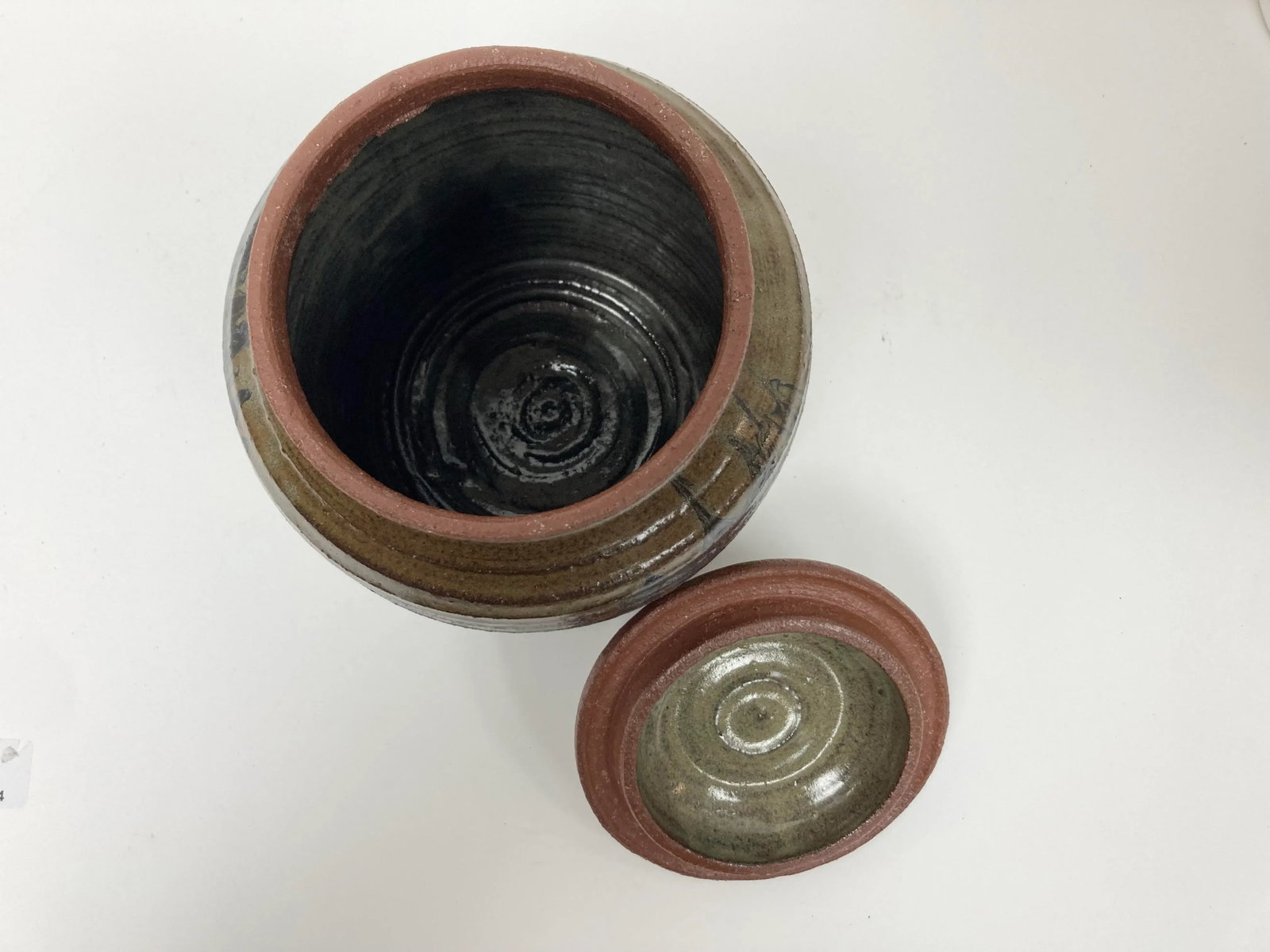 1970s Studio Pottery Vessel in Japanese Water Jar Form - 2