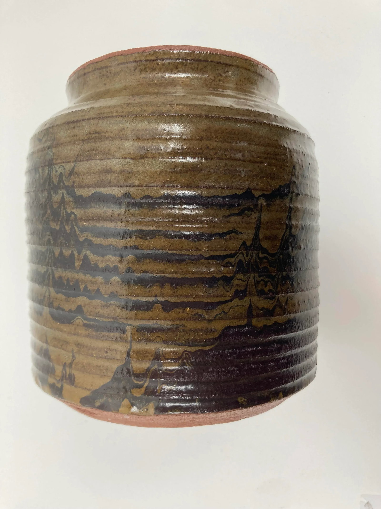 1970s Studio Pottery Vessel in Japanese Water Jar Form - 3