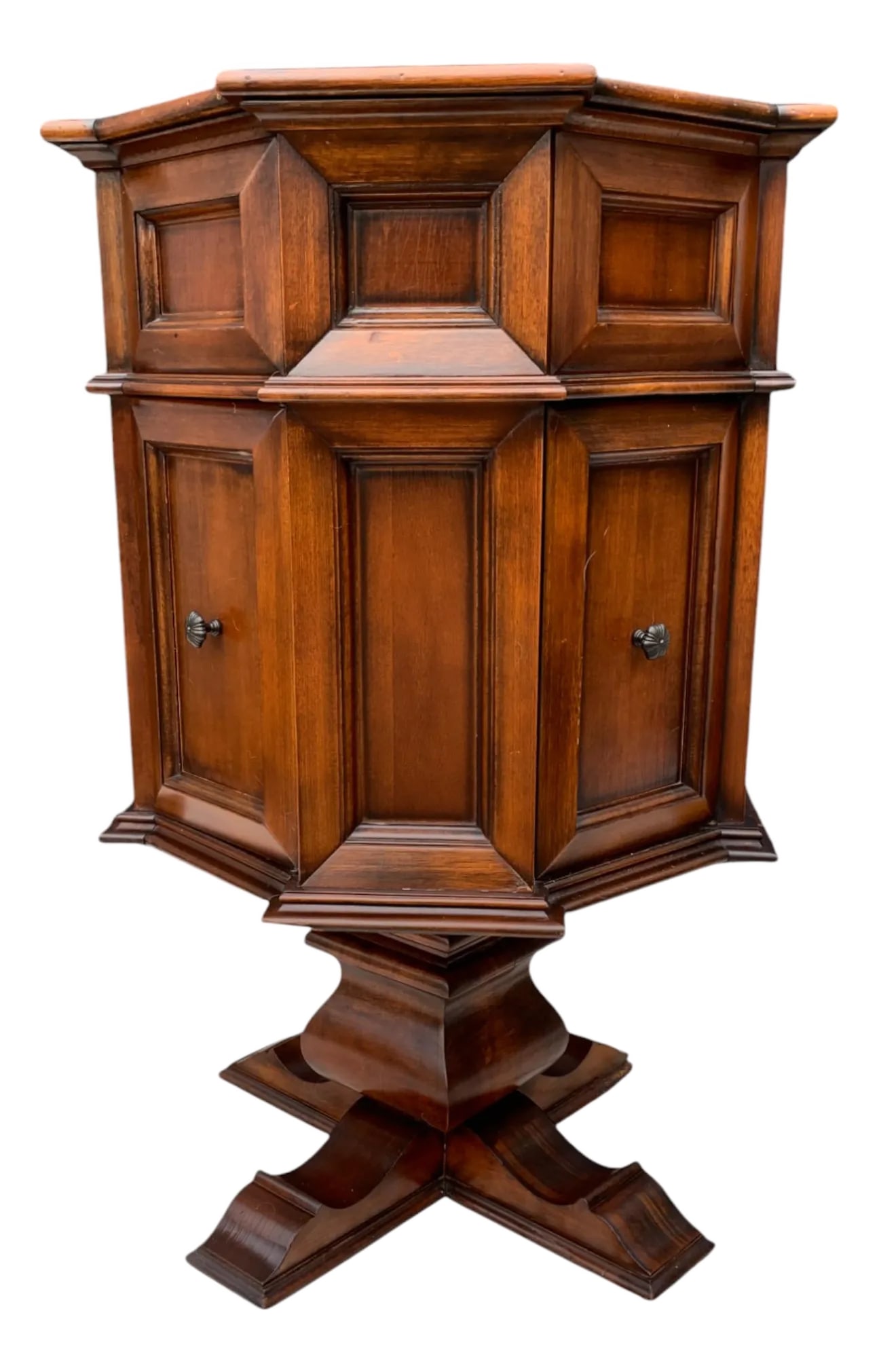 Mid 20th Century Octagonal Rotating Cabinet (1 of 12)
