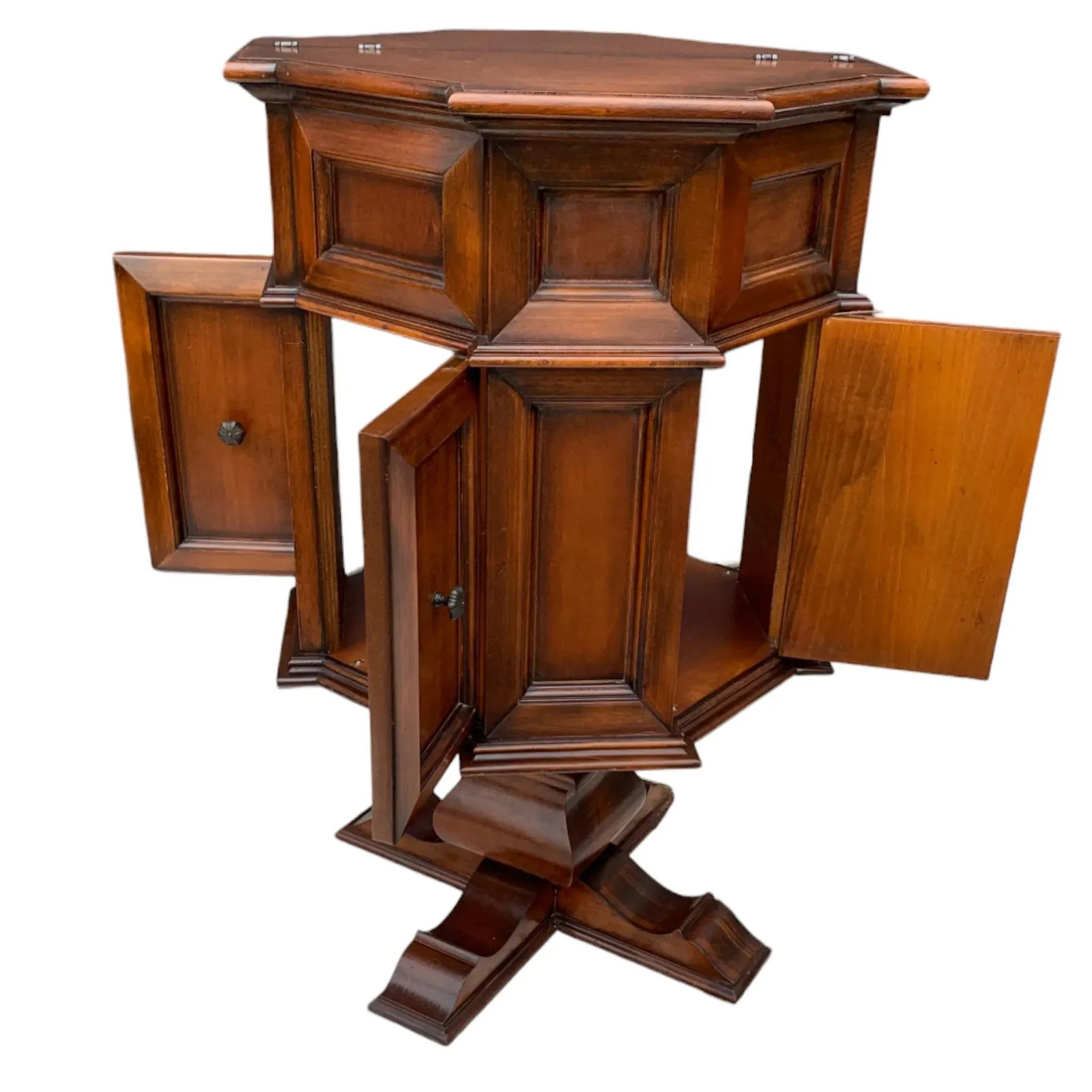 Mid 20th Century Octagonal Rotating Cabinet - 7