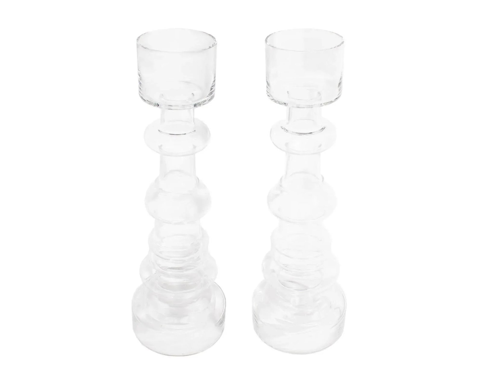 Oiva Toikka Nuutajarvi Notsjo Lighthouse Glass Candle Holders - 5