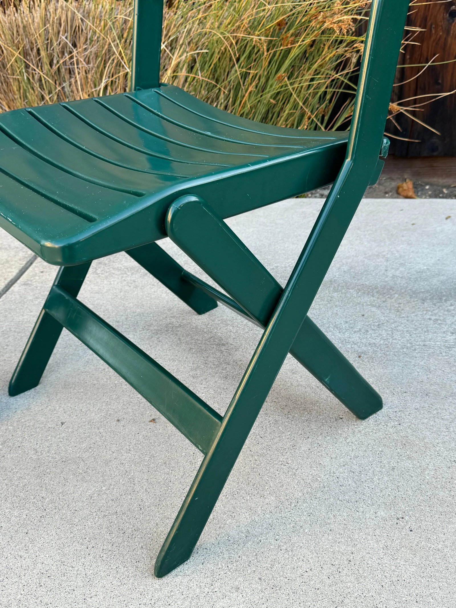 1993 Vintage Niels Gammelgaard For Ikea Green Folding Chairs - A Pair - 2