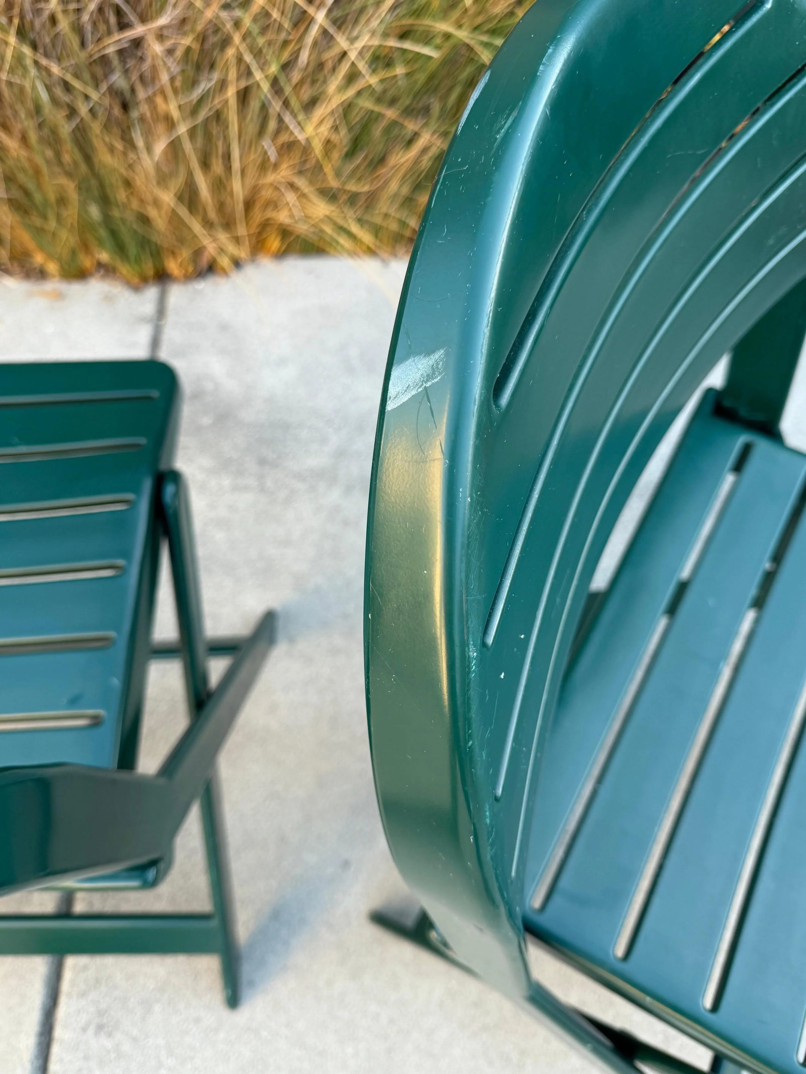 1993 Vintage Niels Gammelgaard For Ikea Green Folding Chairs - A Pair - 4