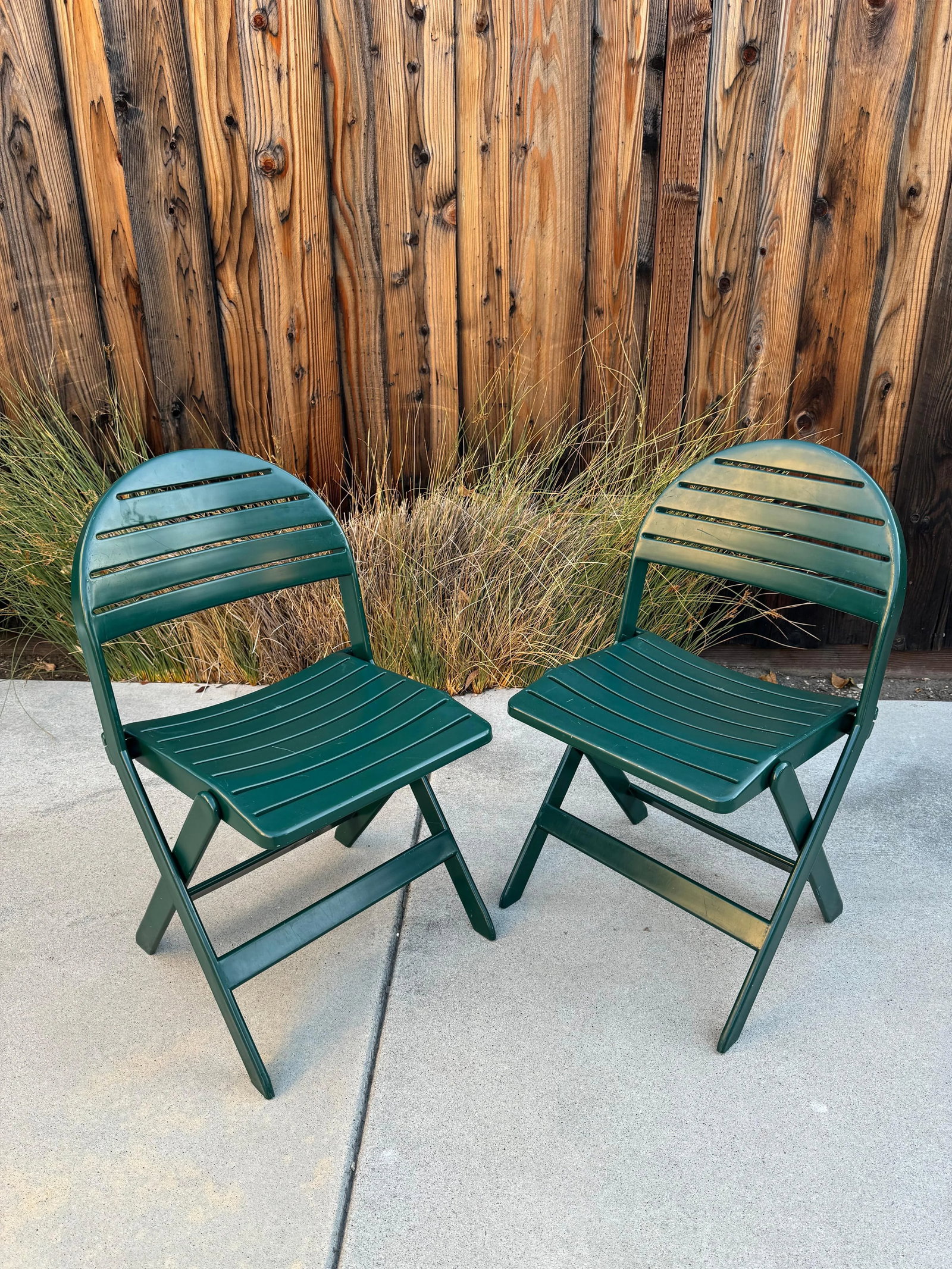 1993 Vintage Niels Gammelgaard For Ikea Green Folding Chairs - A Pair - 5