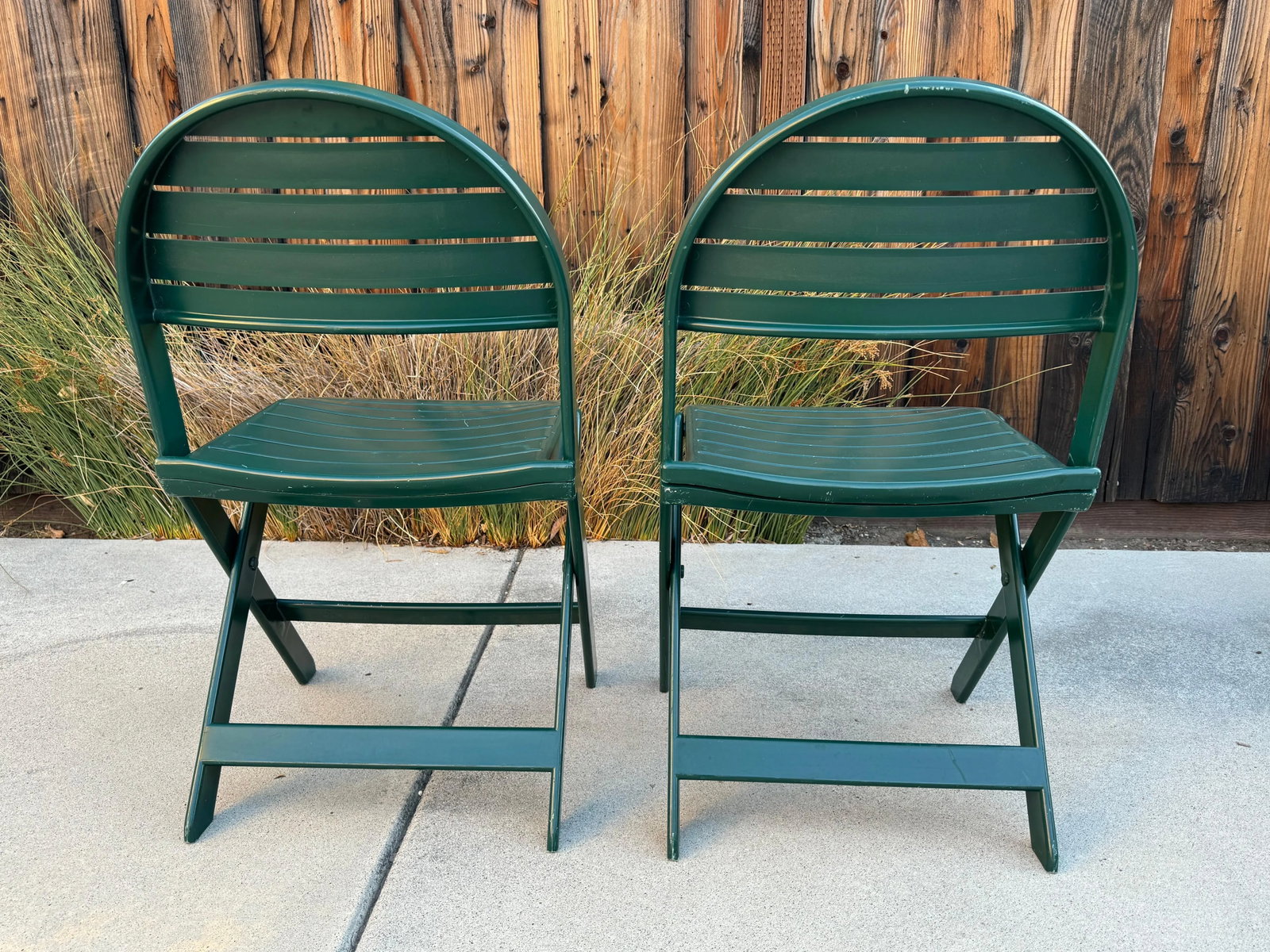 1993 Vintage Niels Gammelgaard For Ikea Green Folding Chairs - A Pair - 7