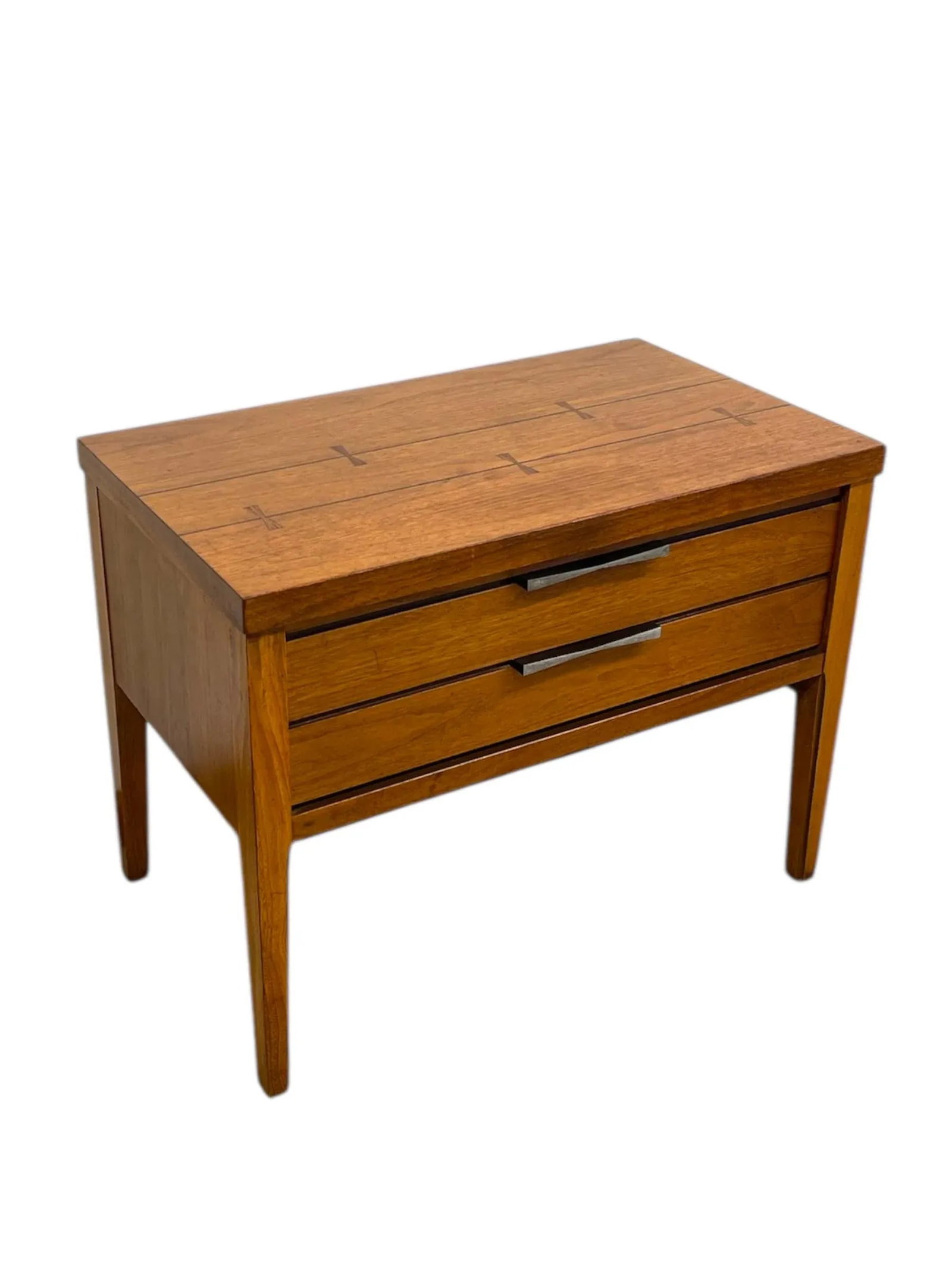 1960s Lane Tie Bow Series Mid-Century Nightstand - 1- Drawer Vintage Side Table - 4
