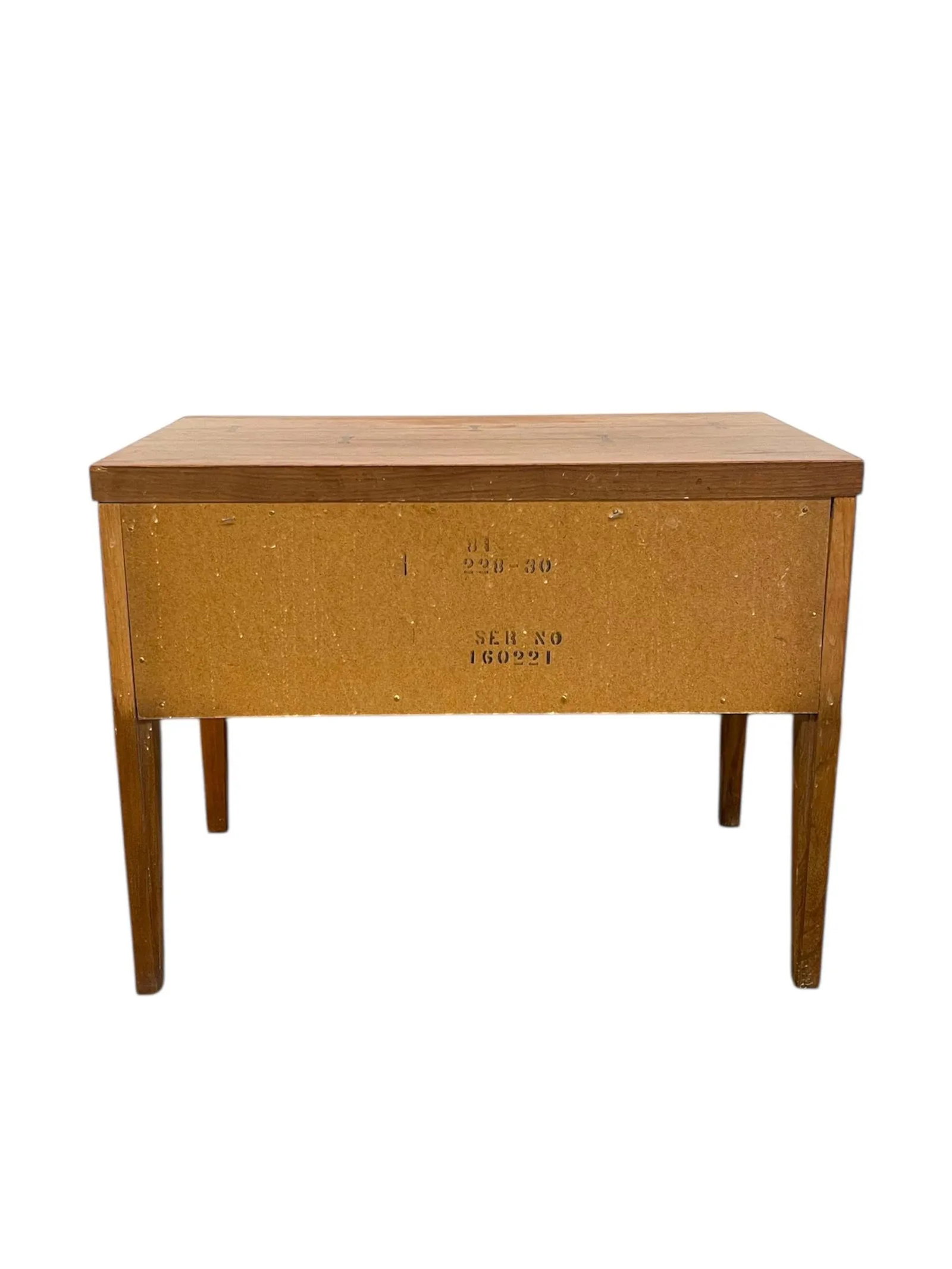1960s Lane Tie Bow Series Mid-Century Nightstand - 1- Drawer Vintage Side Table - 5