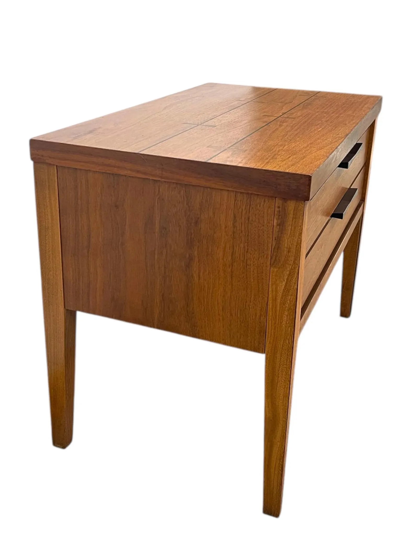 1960s Lane Tie Bow Series Mid-Century Nightstand - 1- Drawer Vintage Side Table - 7