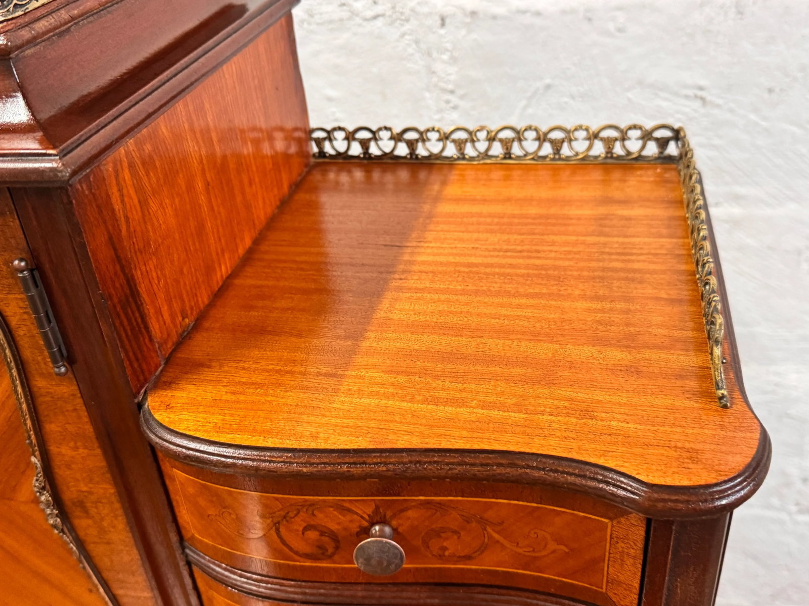 Antique Inlaid Ladies Desk - 12