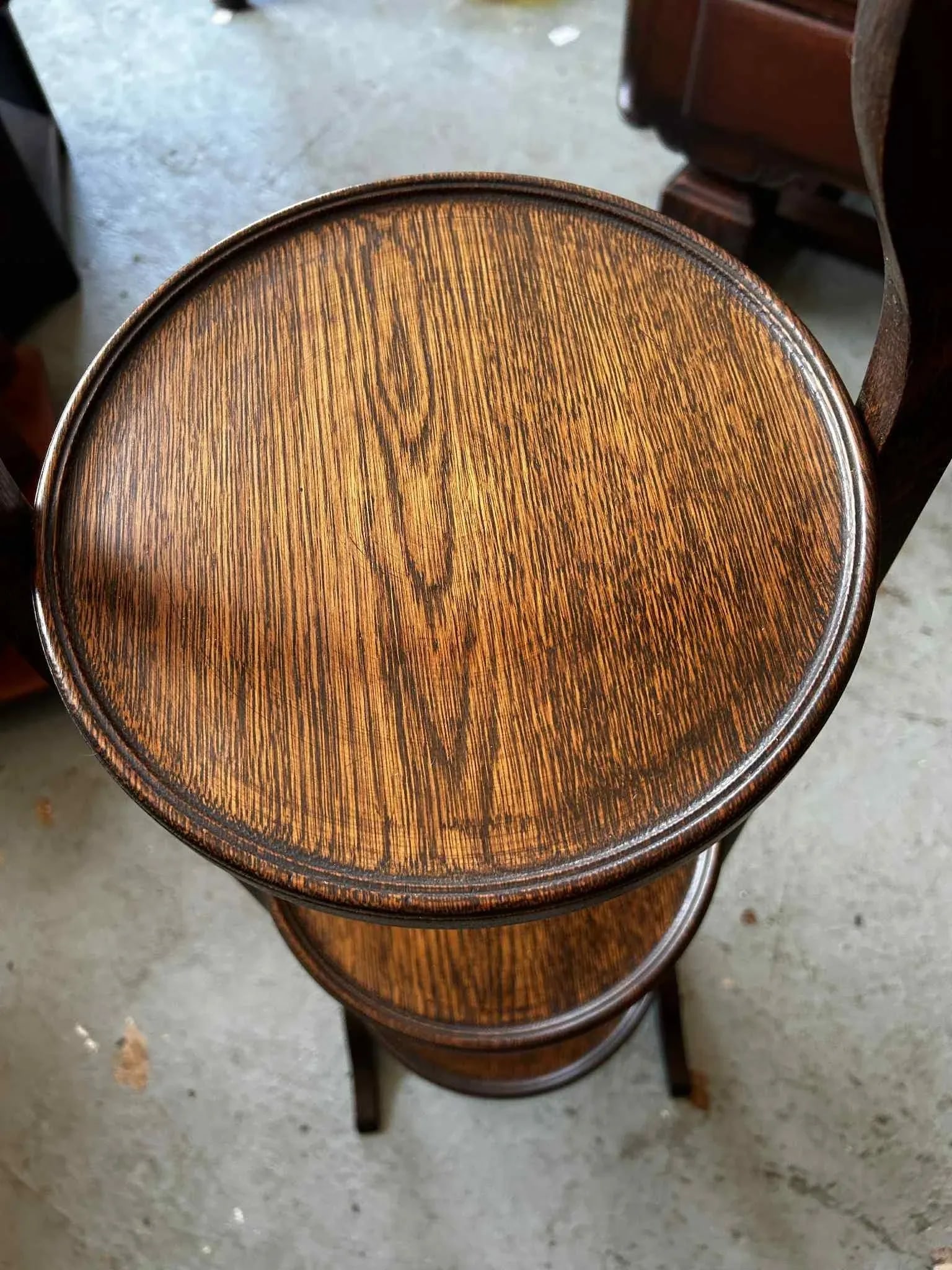 1900s Edwardian Mahogany Antique Cake Stand - 7