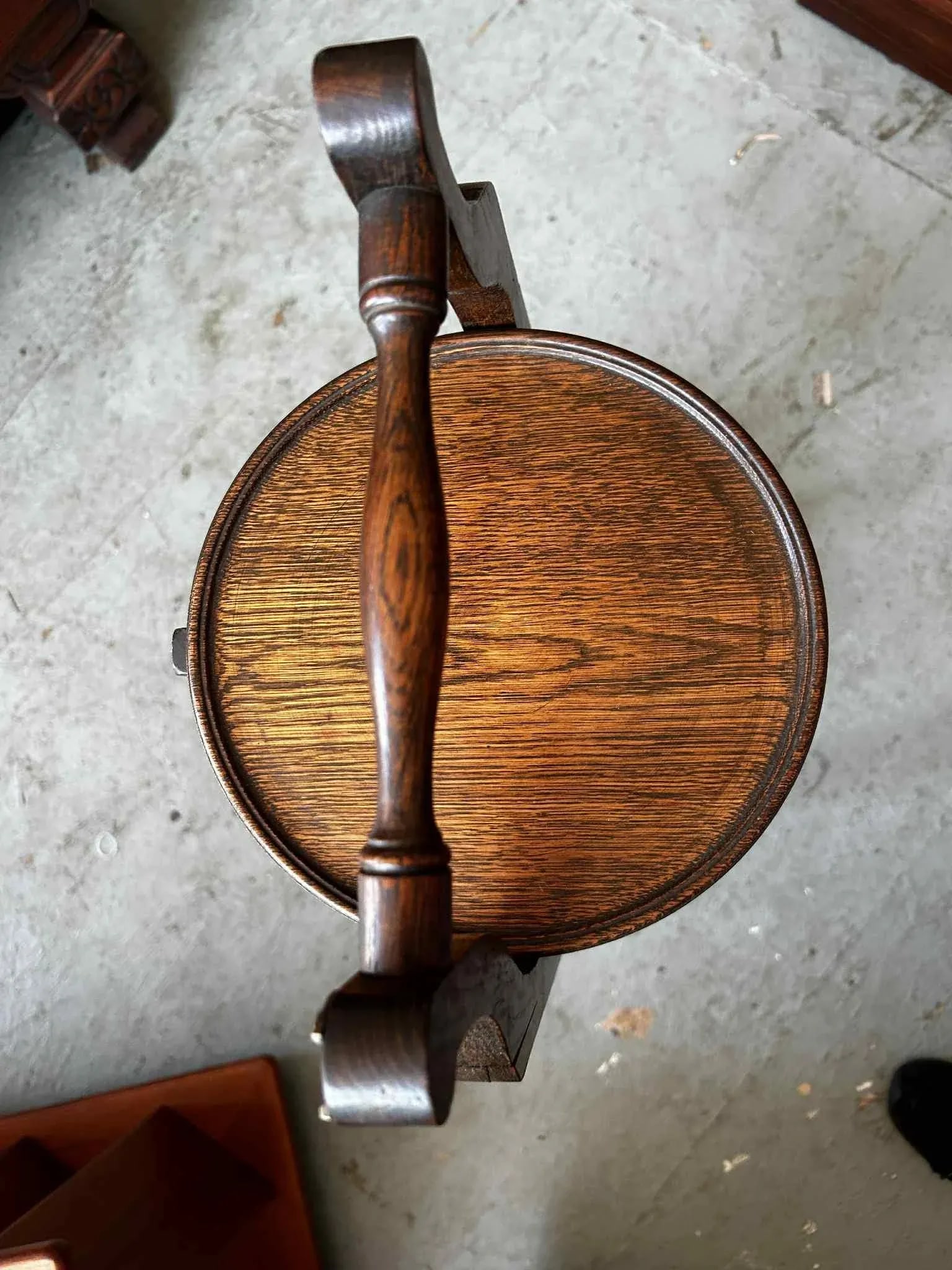 1900s Edwardian Mahogany Antique Cake Stand - 9