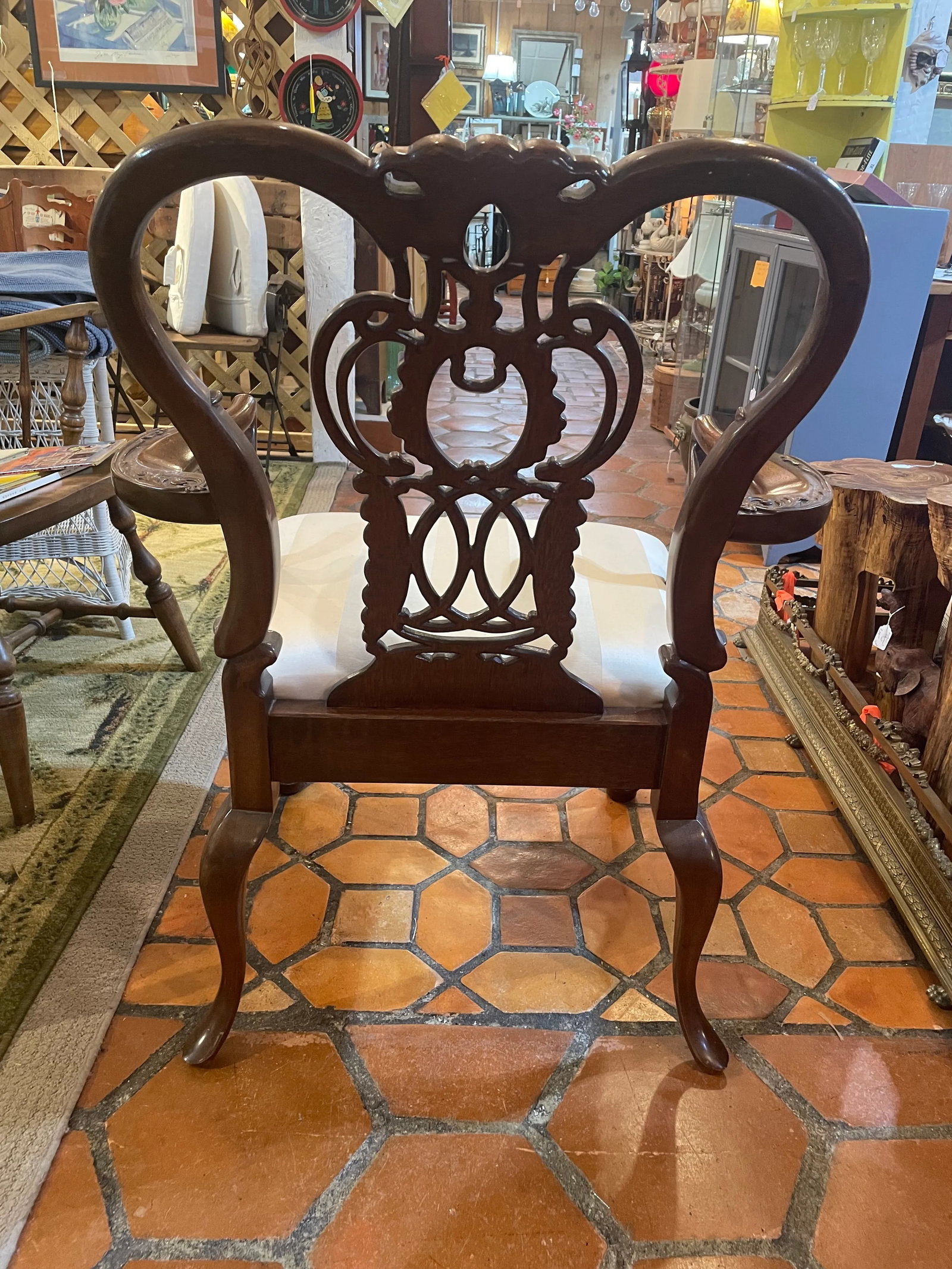 Century Furniture Georgian Style Carved Solid Mahogany Armchair - 8