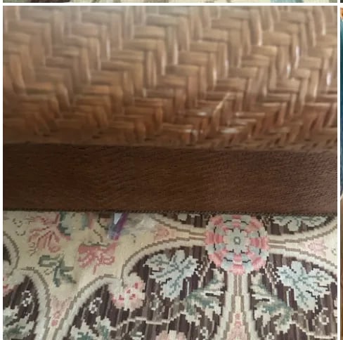 Lexington Woven Sofa With Floral Cushions With Matching Chair and Ottoman - 6