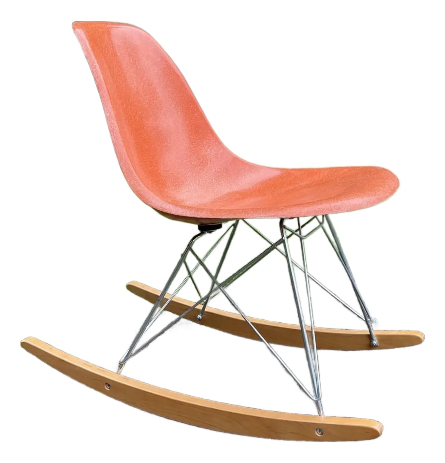 1960s Mid Century Modern Vintage Herman Miller Eames Fiberglass Rocking Chair (1 of 7)