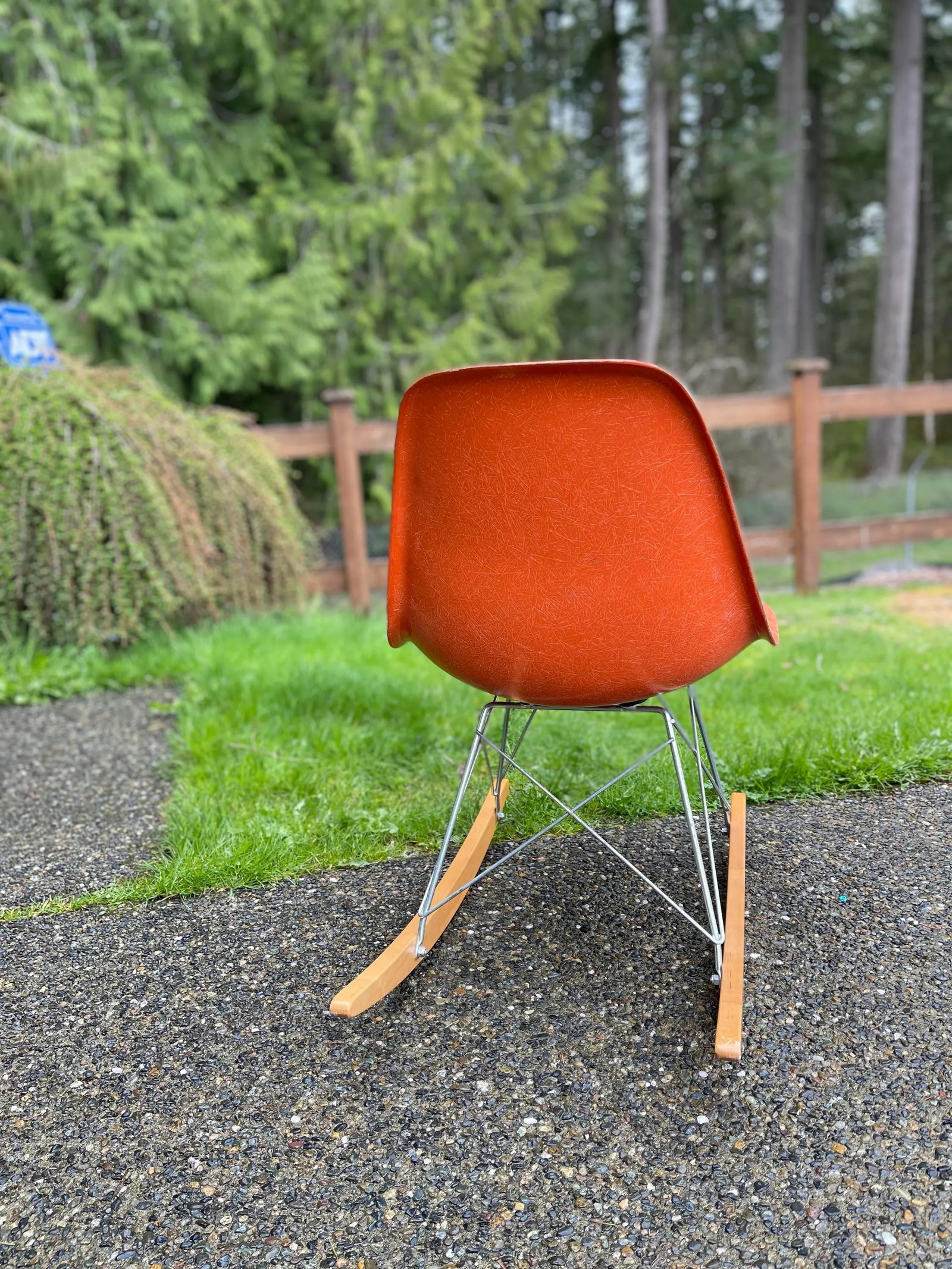 1960s Mid Century Modern Vintage Herman Miller Eames Fiberglass Rocking Chair - 5
