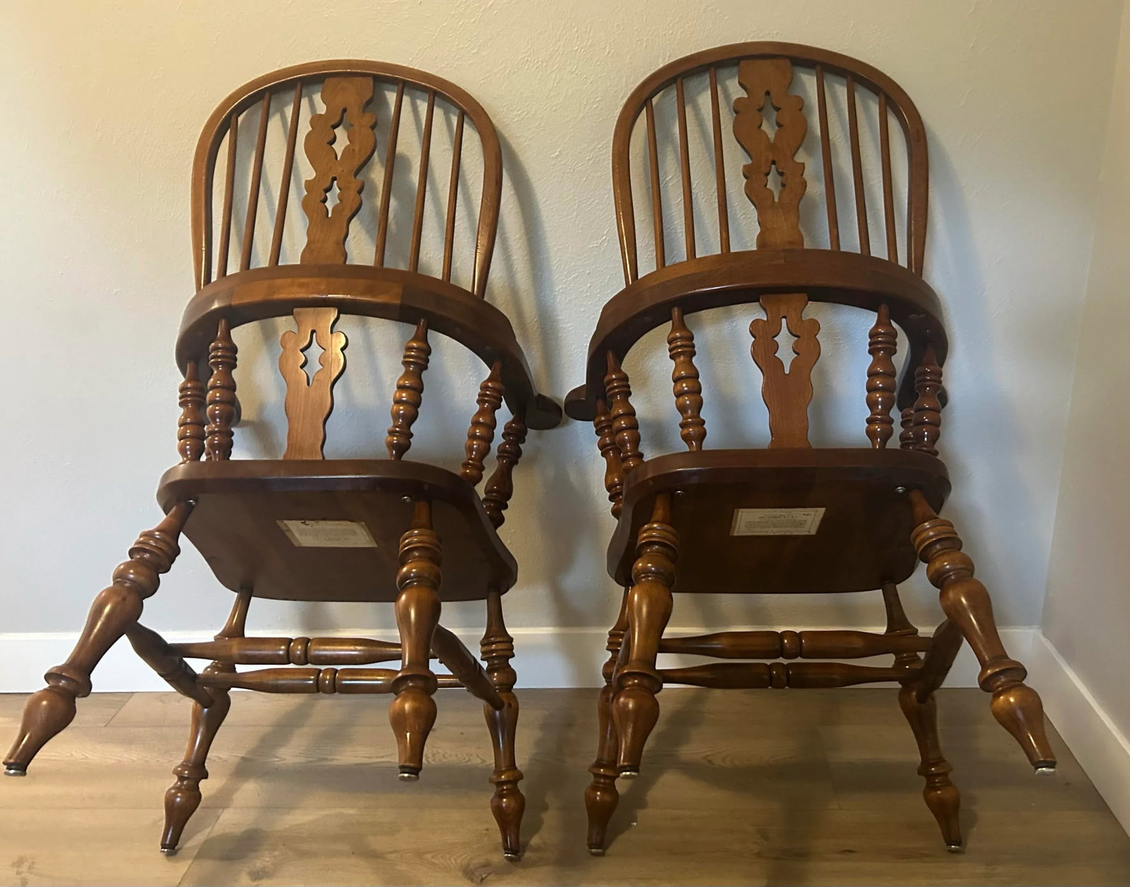 Mid 20th Century Stickley Windsor Wood Chairs - Pair - 7