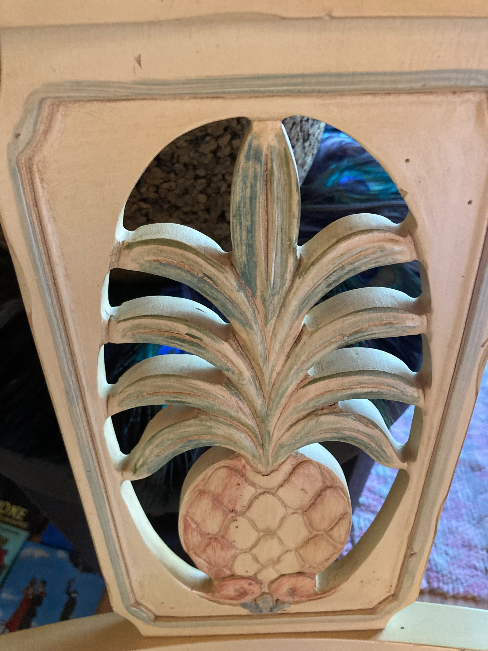 1990s Pair of Ethan Allen Pineapple Arm Chairs French Country - 4