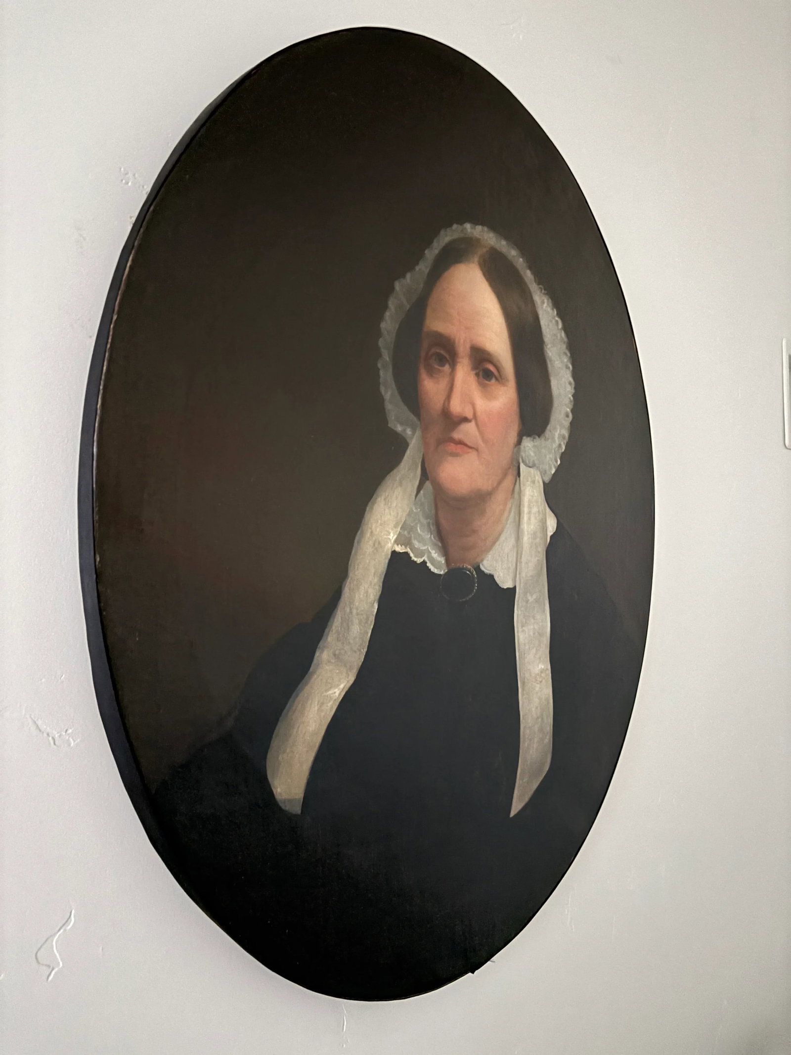 Original 19th Century American Oval Oil Portrait Painting - 3