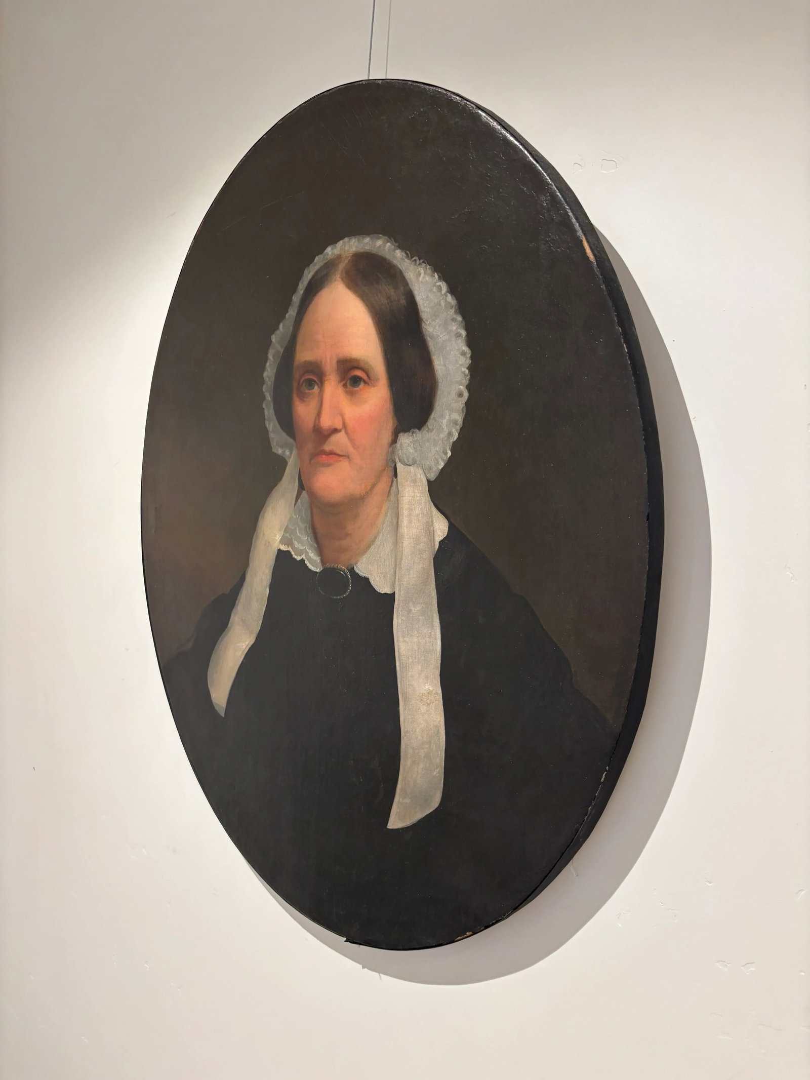 Original 19th Century American Oval Oil Portrait Painting - 5