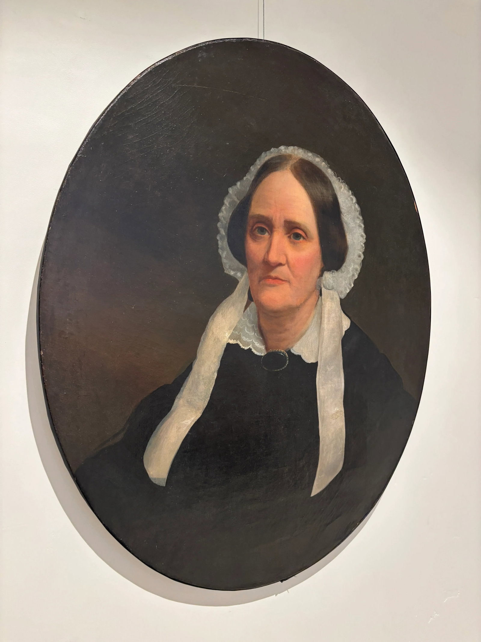 Original 19th Century American Oval Oil Portrait Painting - 6