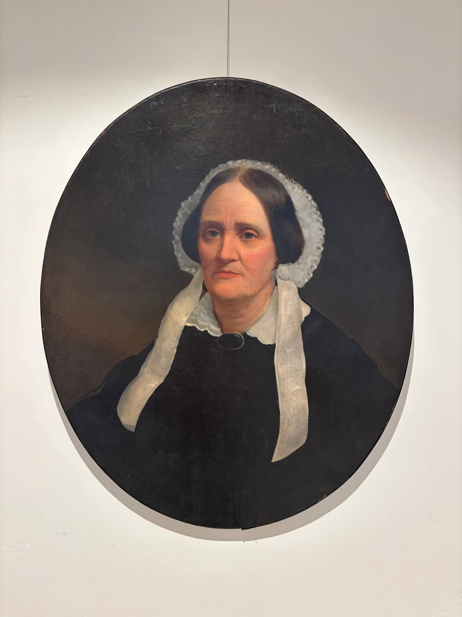 Original 19th Century American Oval Oil Portrait Painting - 7