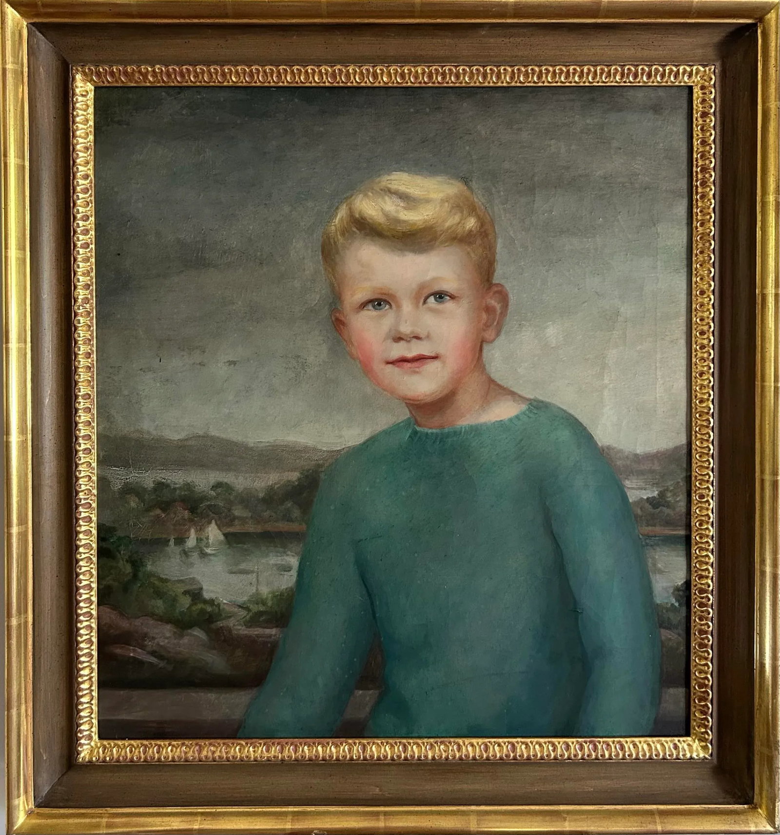 Pair of Classic Style Antique Portraits of Young Boys by American Artist Dorothy Hart Drew - 3
