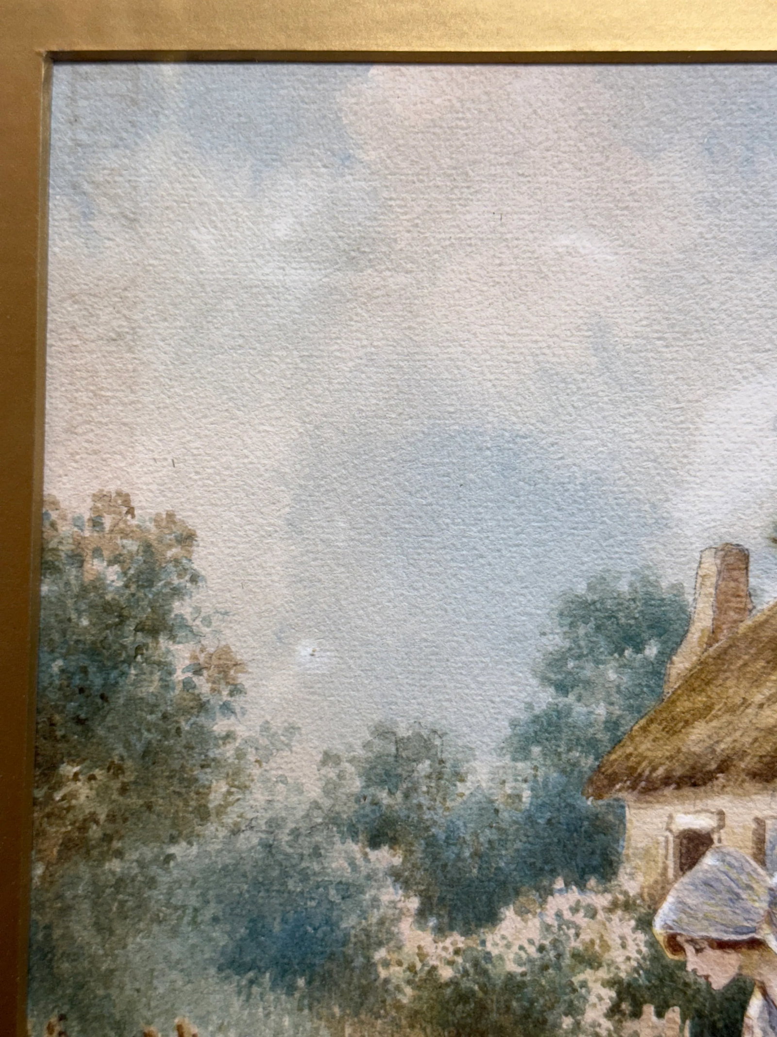 A Watercolor Painting of a Lady Picking Flowers by Mason - 6