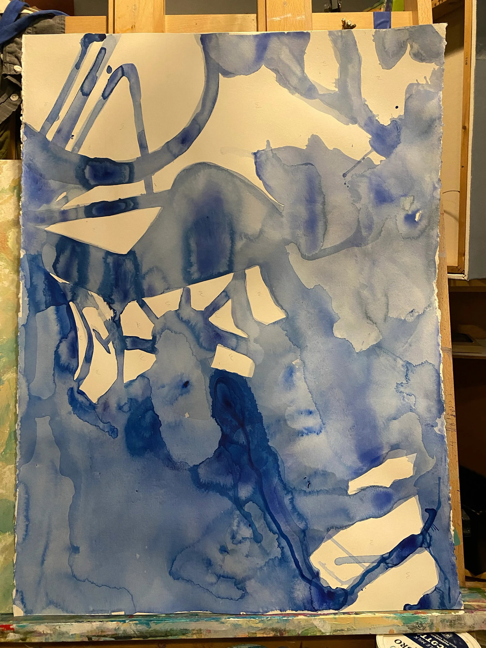 "Liberty With Bike". Original Acrylic on Cold Pressed Paper. 22x30. Award Winning Juried Artist. Sig - 4