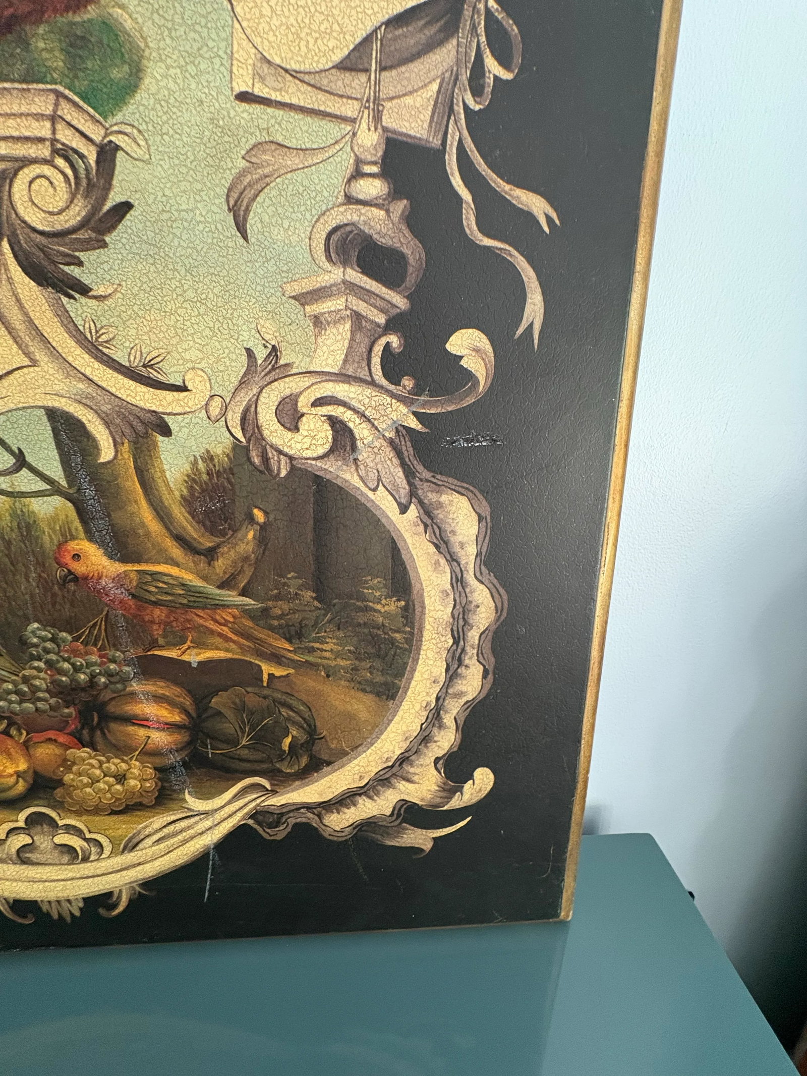 Jeanne Reed's LTD Decorative Panel of Monkey and Still Life Motif - 5