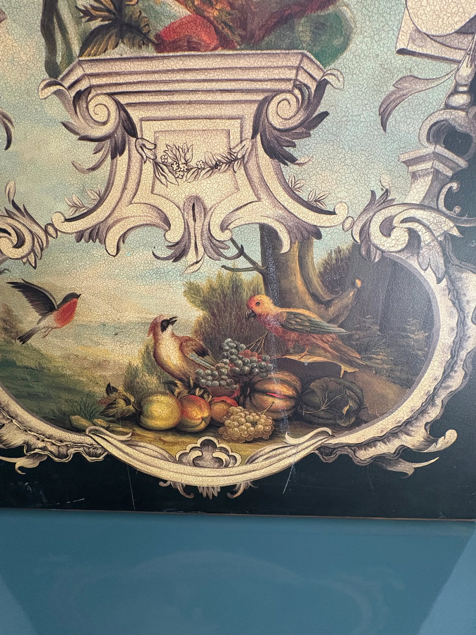 Jeanne Reed's LTD Decorative Panel of Monkey and Still Life Motif - 6