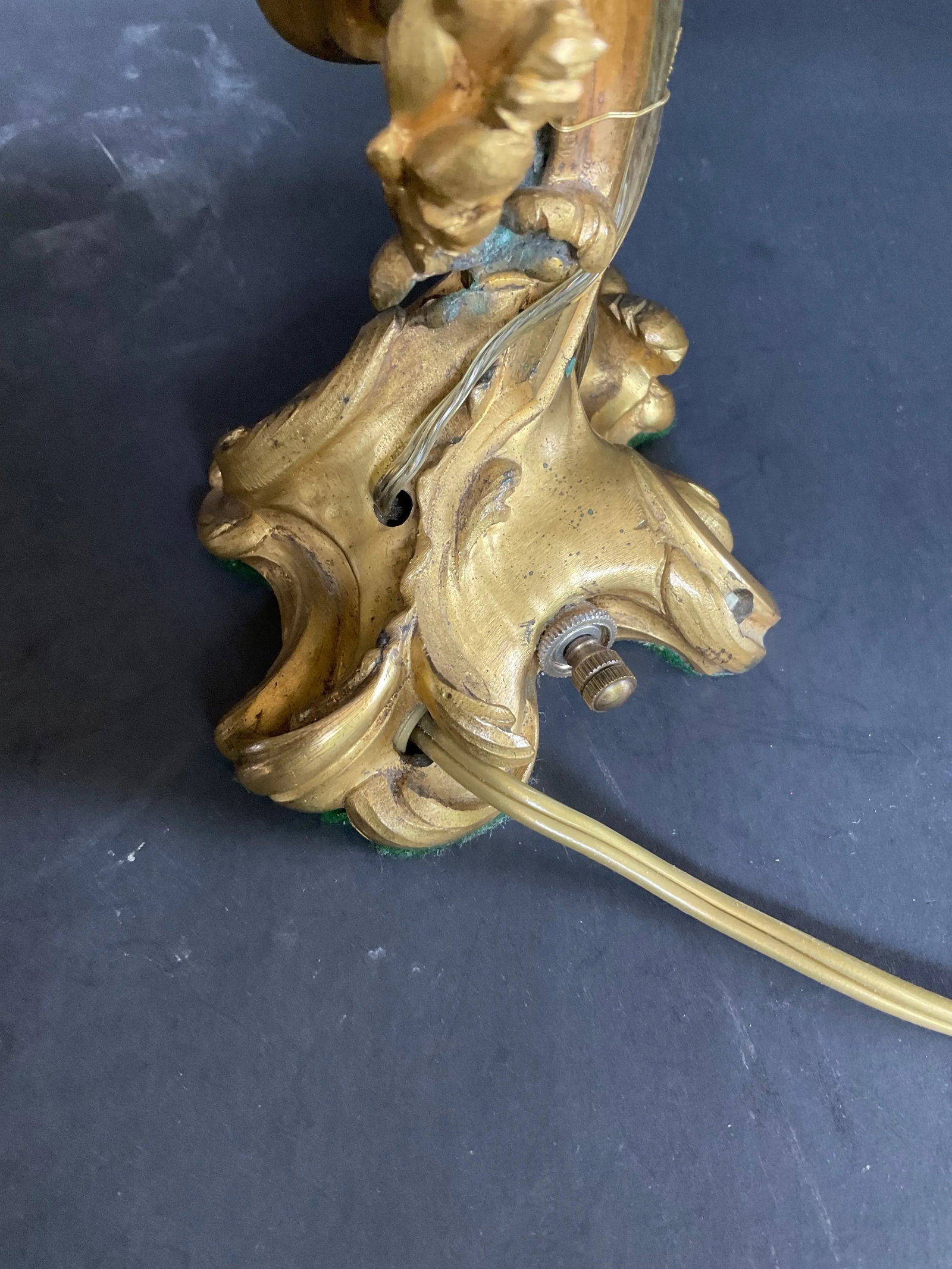 Pair Antique French Gilt Bronze Louis XVI Style Candelabra Lamps Jollet & Cie Paris - 12