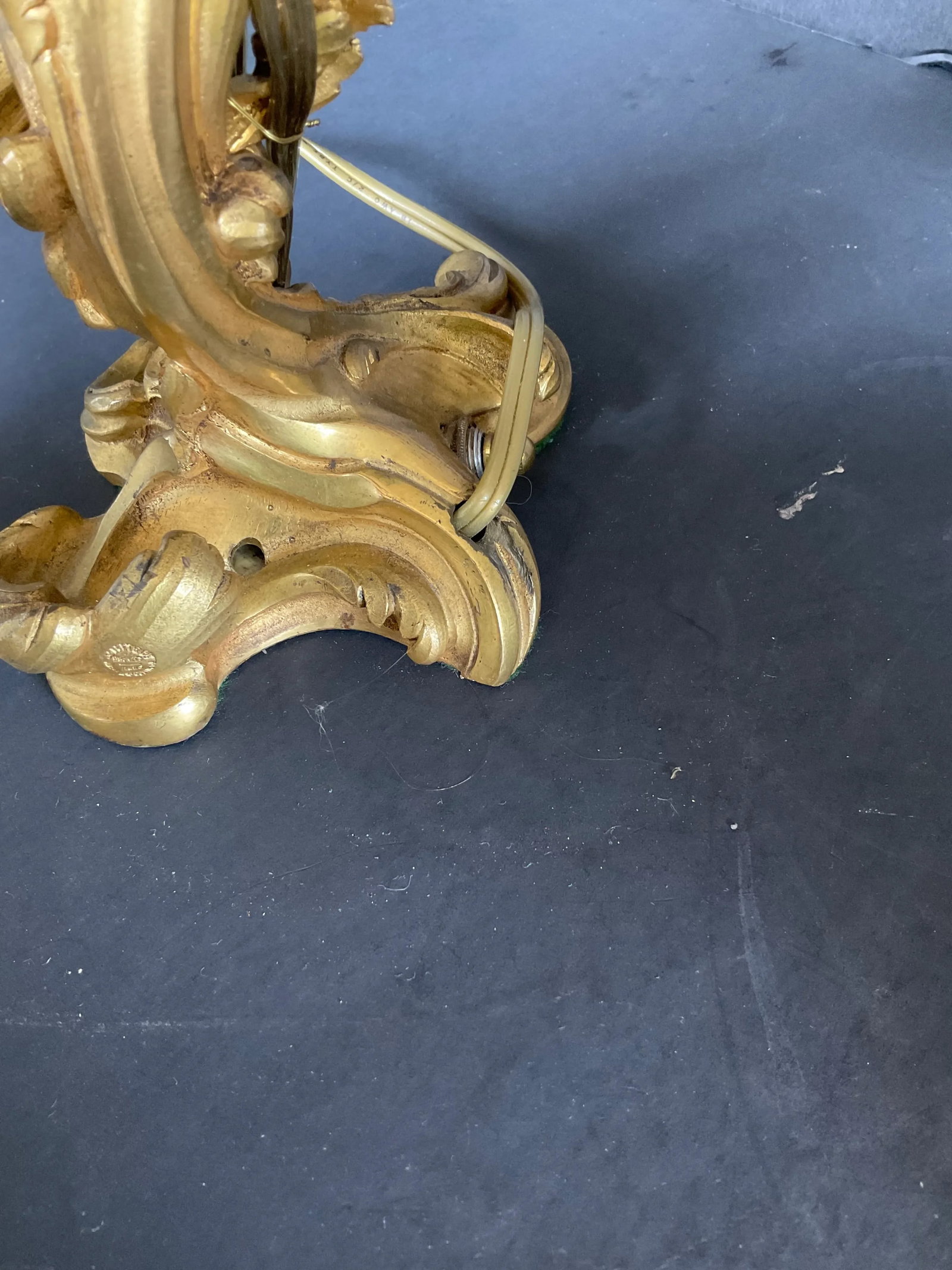 Pair Antique French Gilt Bronze Louis XVI Style Candelabra Lamps Jollet & Cie Paris - 13
