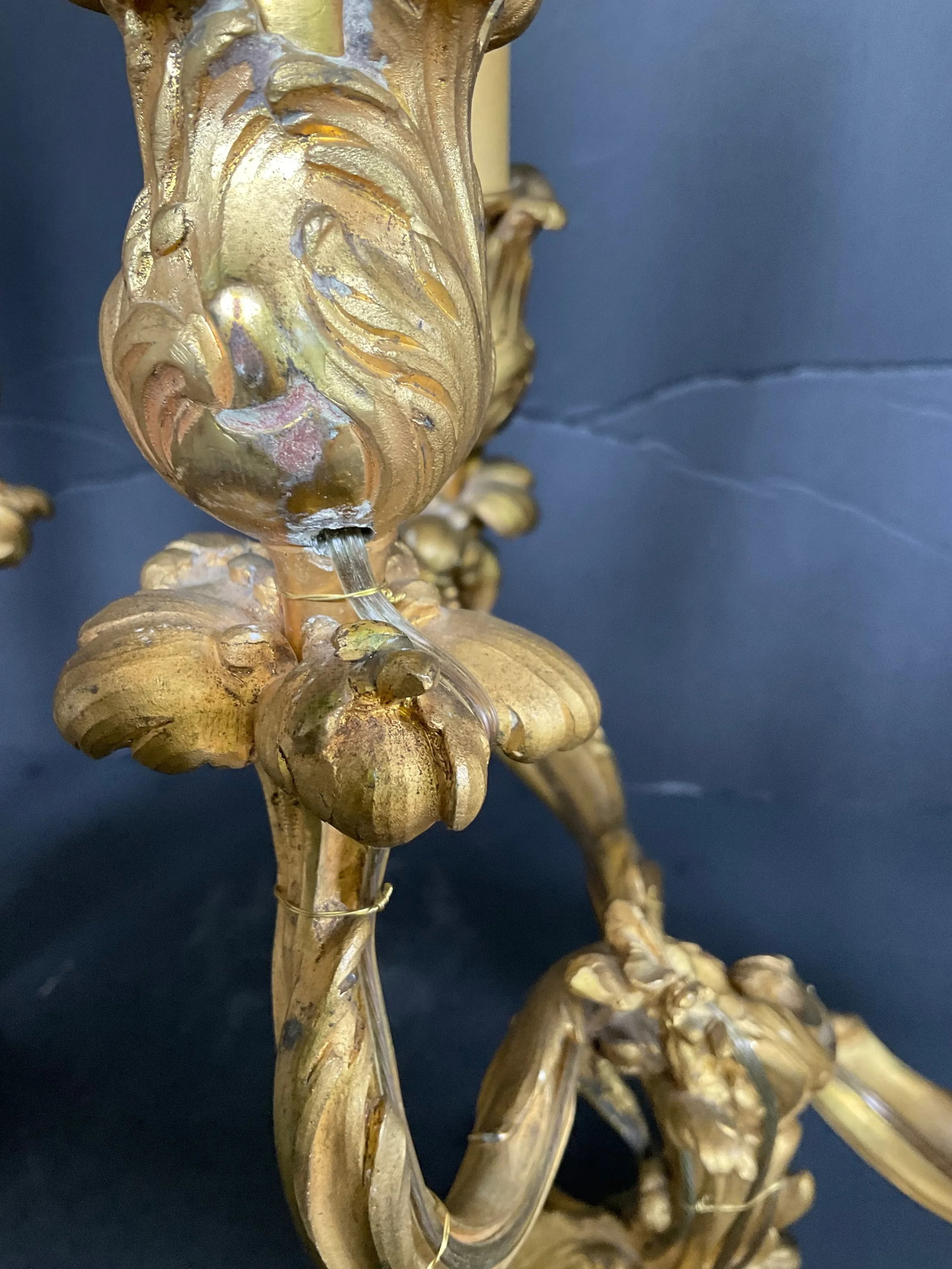 Pair Antique French Gilt Bronze Louis XVI Style Candelabra Lamps Jollet & Cie Paris - 14