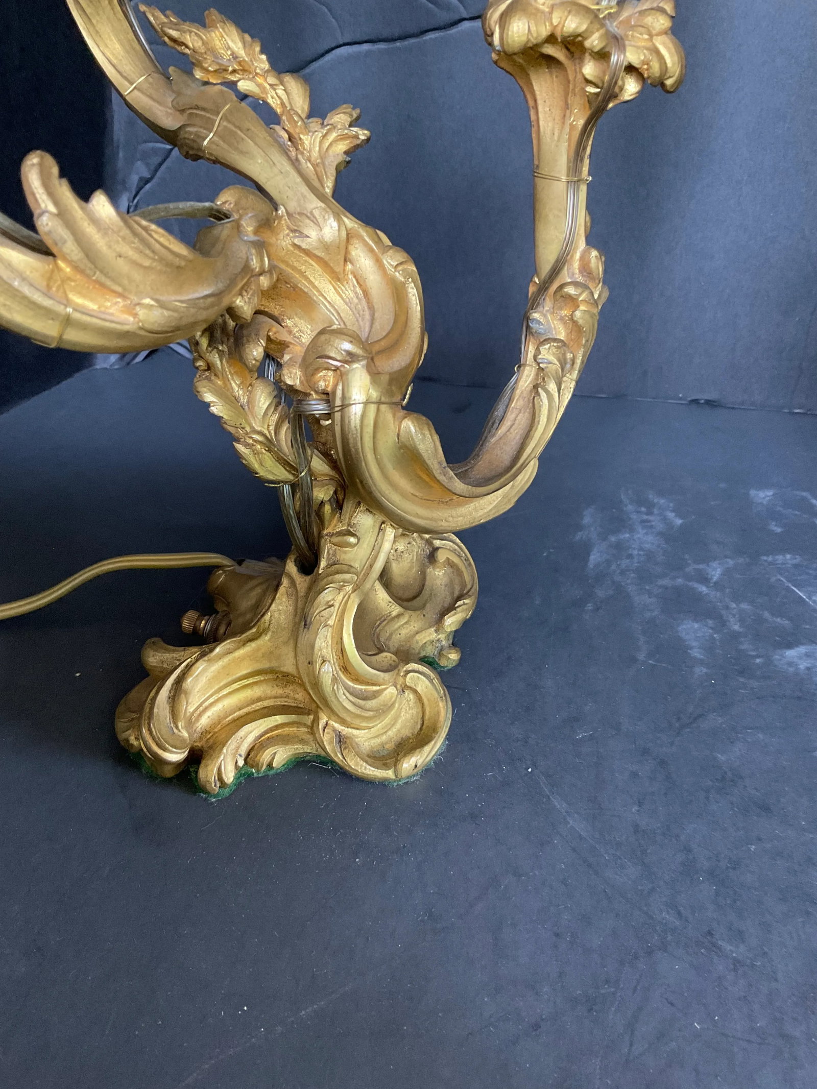 Pair Antique French Gilt Bronze Louis XVI Style Candelabra Lamps Jollet & Cie Paris - 9