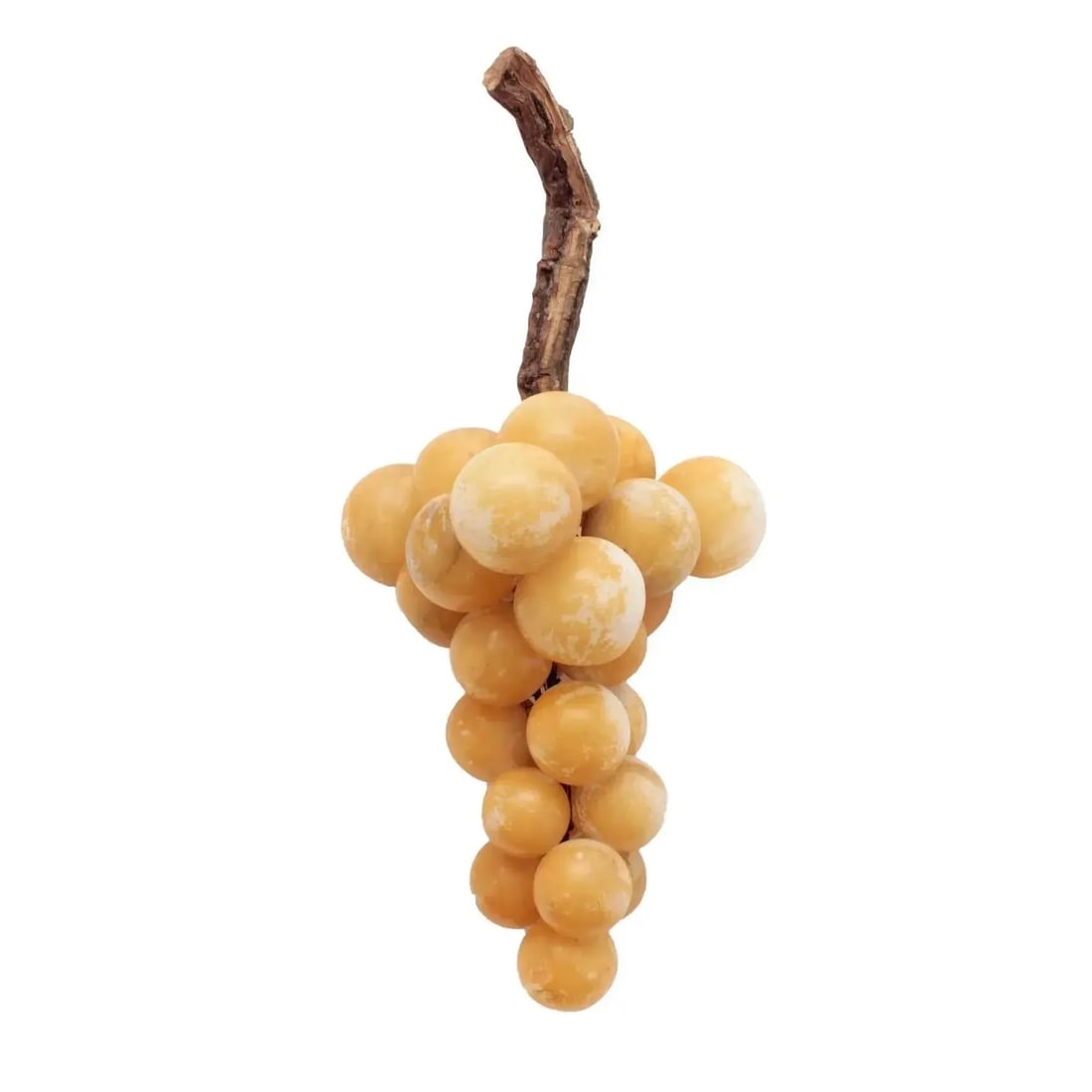 1940s Large Italian Alabaster Grape Sculpture With Natural Vine Stem - 3