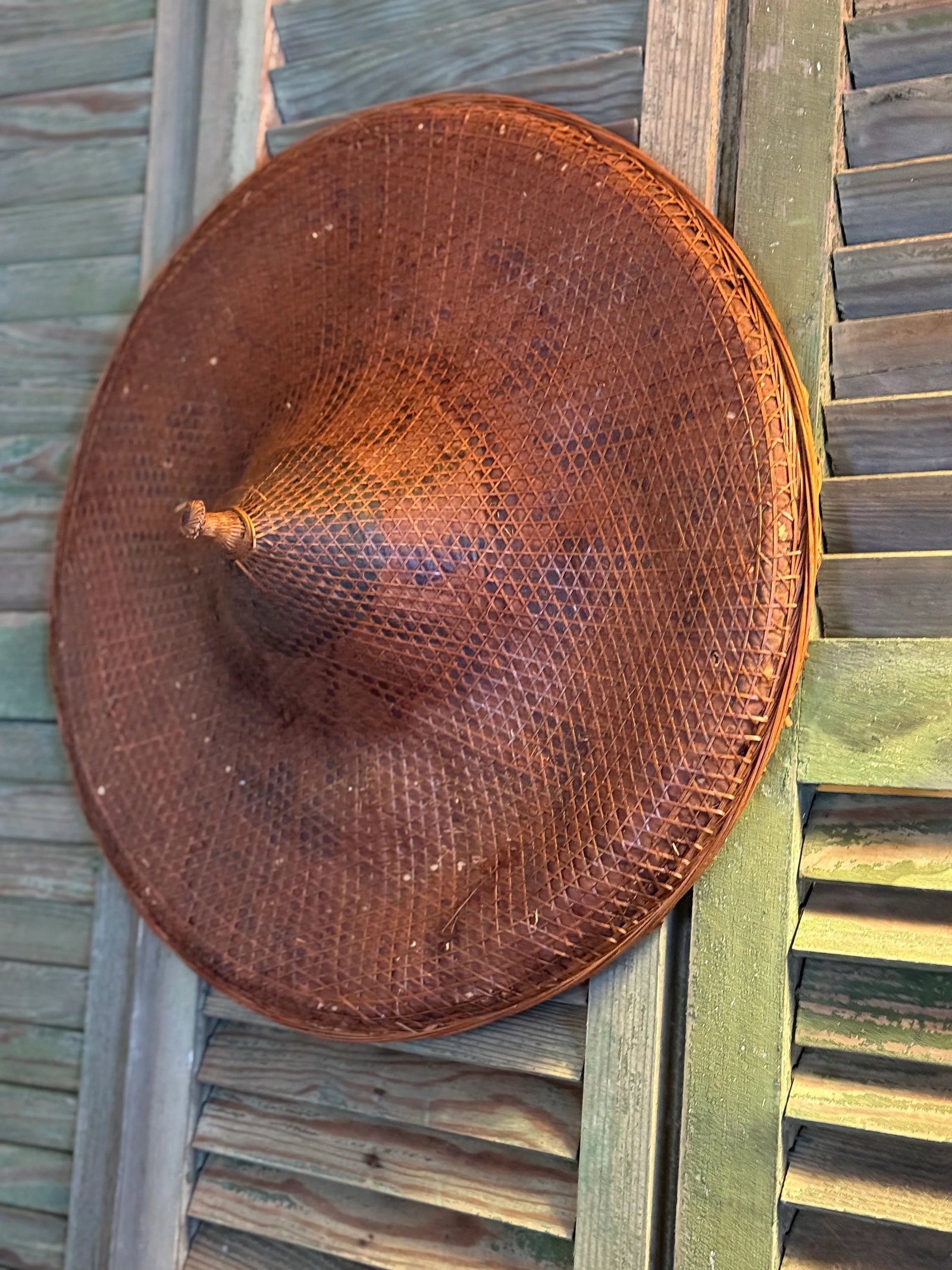 Large Vintage Rice Paddy Hat - 3