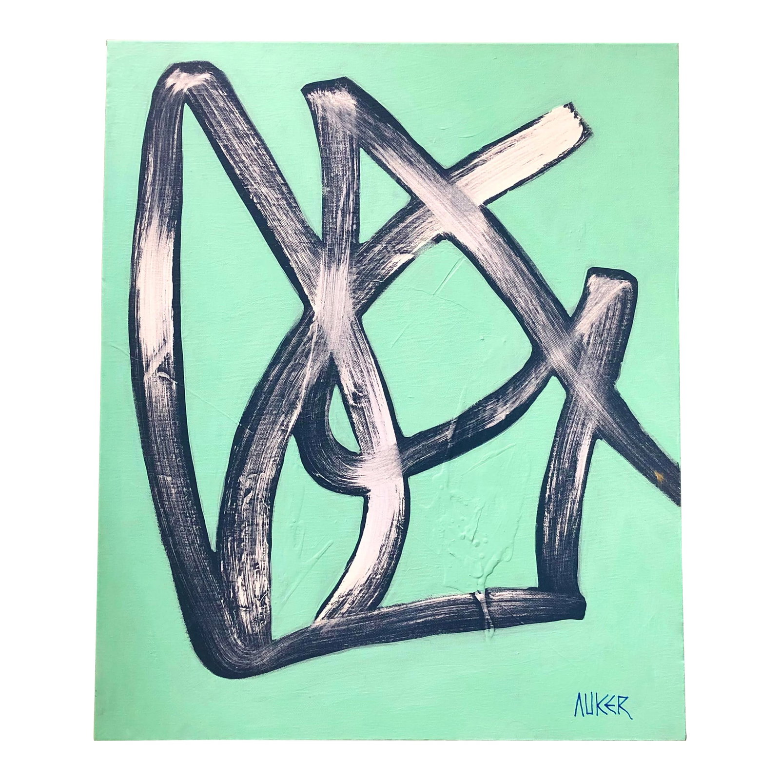Contemporary Abstract Painting on Canvas "Moment of Movement" by Cassandra Auker: An original one of a kind abstract artwork by Auker. Gallery wrapped canvas, wired and ready to hang. COA included. Unframed. Matte finish. Cassandra Linnea Auker is a professional artist who resides 