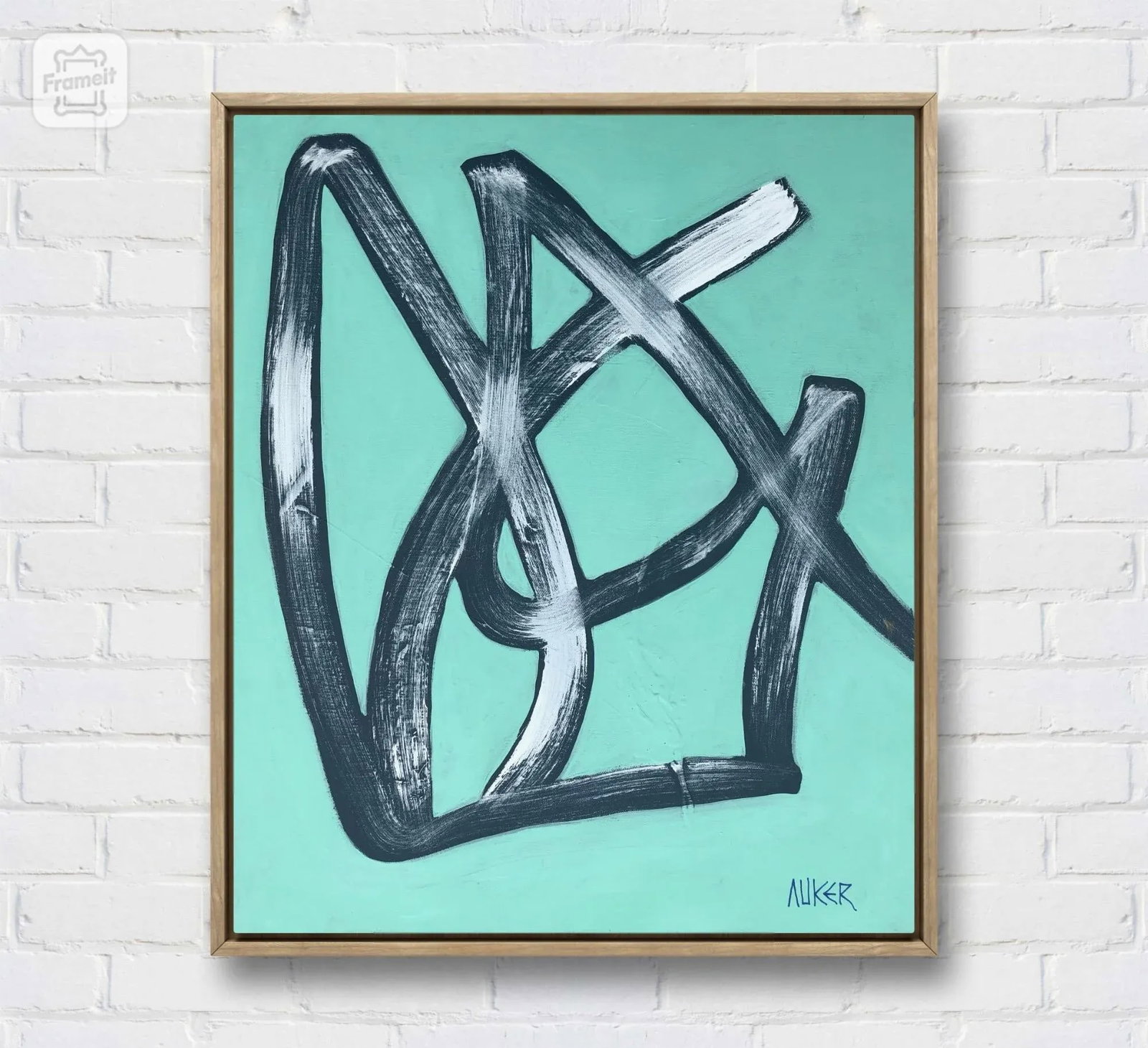 Contemporary Abstract Painting on Canvas "Moment of Movement" by Cassandra Auker - 4