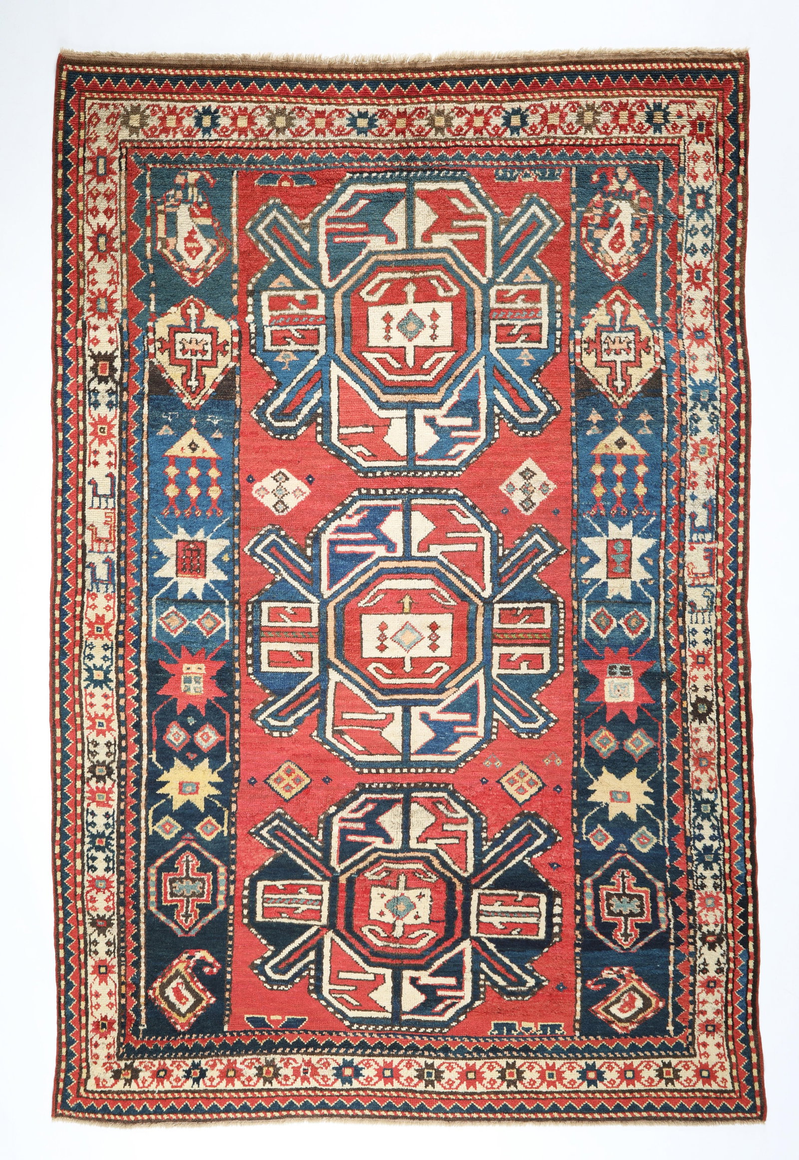 Antique Karabagh Kazak Caucasian Rug - 2