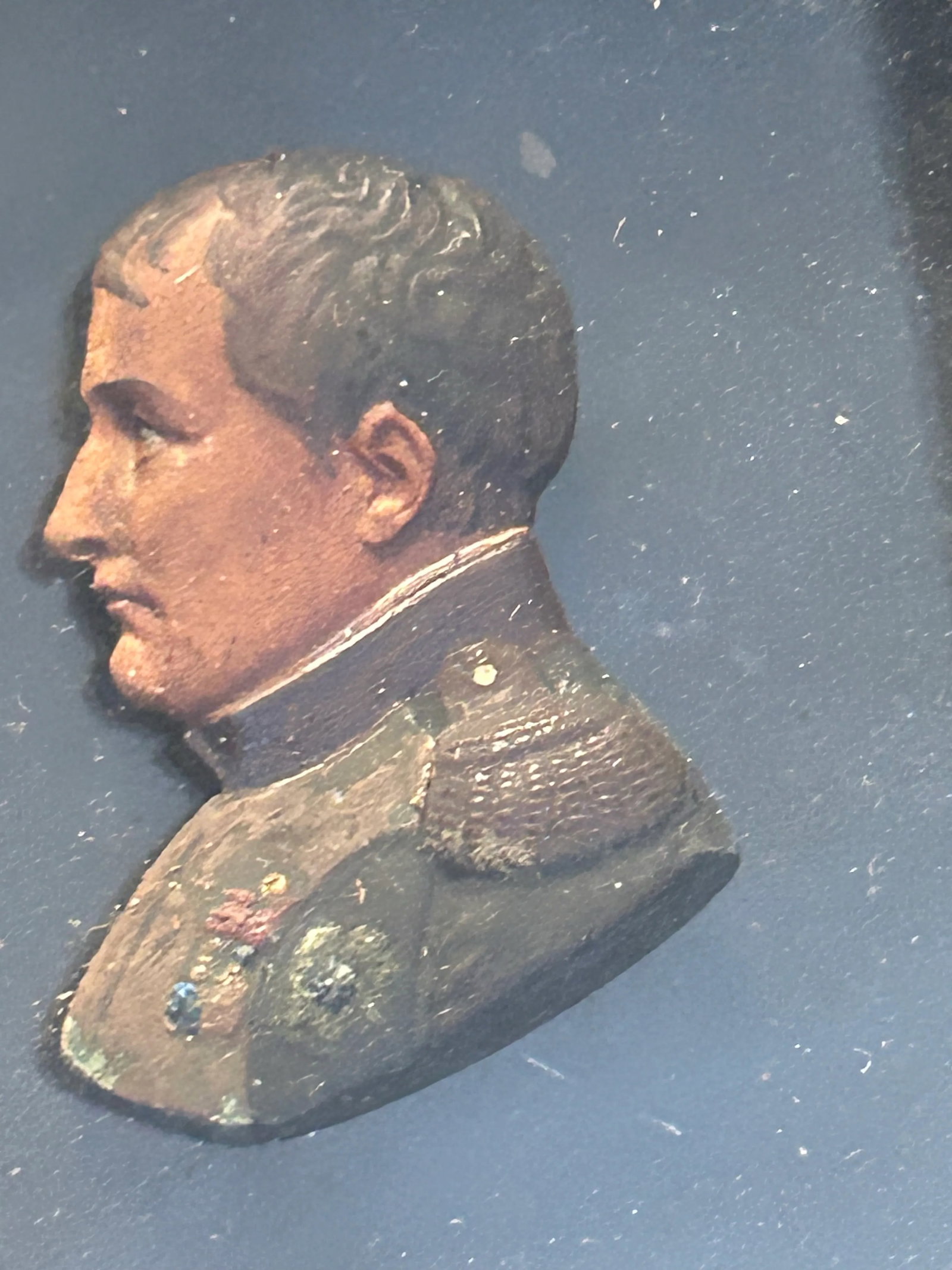 Antique Framed Wax Bust of Napoleon I - 2