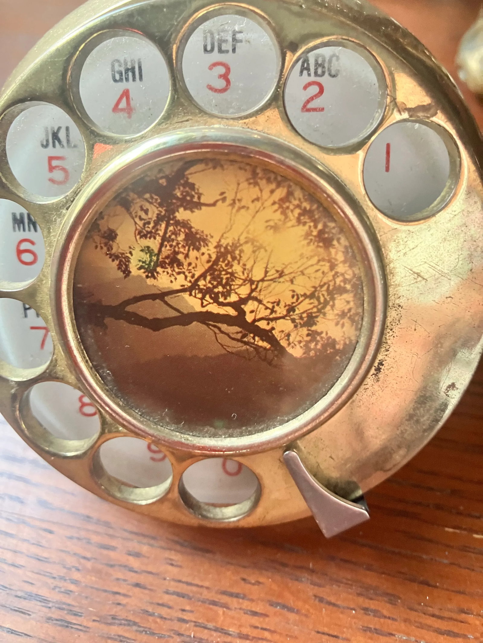 1950s Vintage Hollywood Regency Heavy Cast Brass Elephant Desktop Rotary Telephone Decor - 7