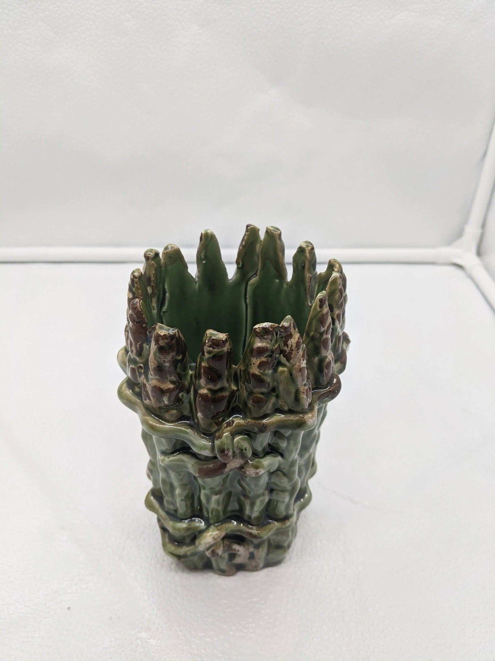 Late 20th Century Asparagus Dish Cup Utensil Holder - 2