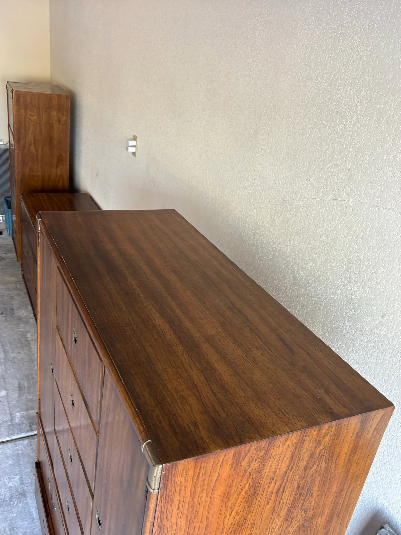 1970s Drexel Accolade Campaign Highboy Dresser - 7