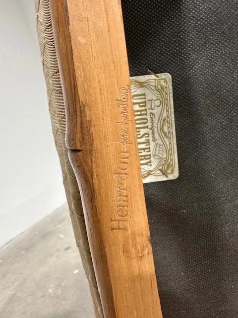 1980s Henredon Faux Bamboo Carved Wood Arm Chair - 5
