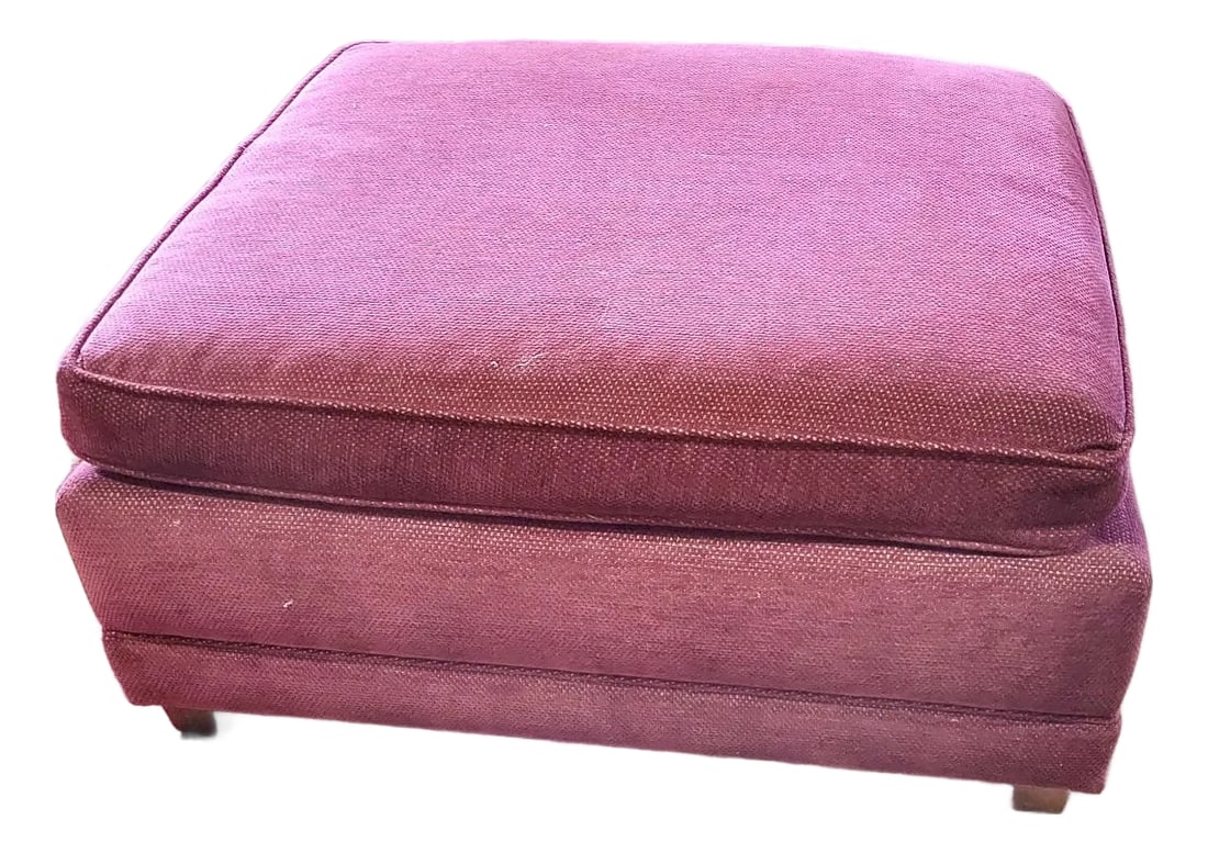 1970s Vintage Mid-Century Modern Roche Bobois Ottoman: Roche Bobois MCM Ottoman footstool. Great condition. Original fabric. Also have the matching sofa. Condition: Alterations: Original Condition Unaltered Imperfections: Some Imperfections Condition Note