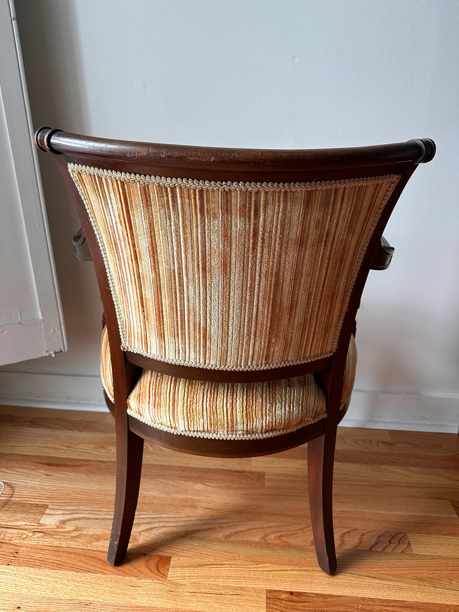 Empire Style Vintage Armchairs with Velvet Upholstery- Set of 2 - 4