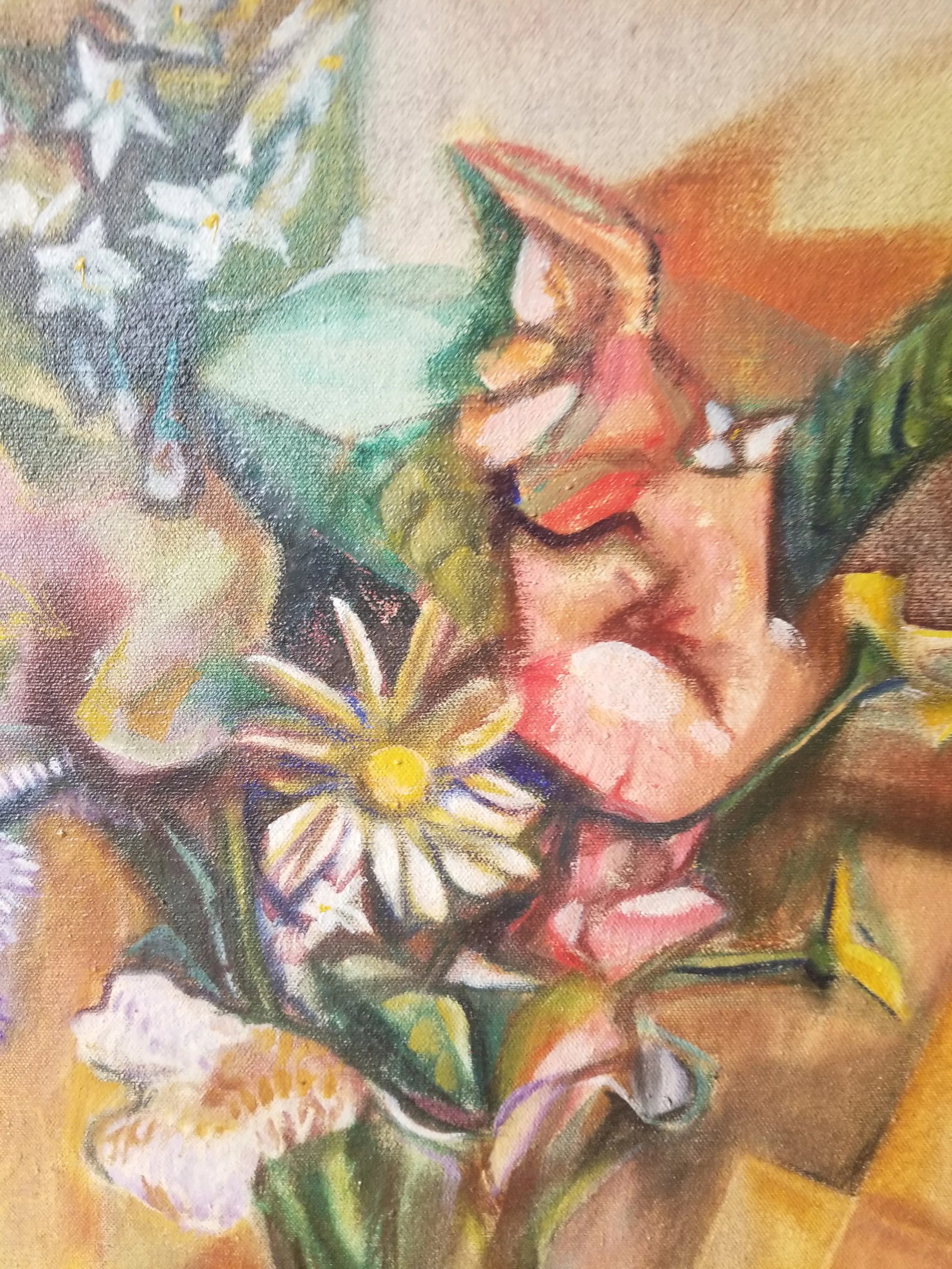 1931 Floral Still Life Oil Painting by Frederic Herbert Bessinger, Framed - 3